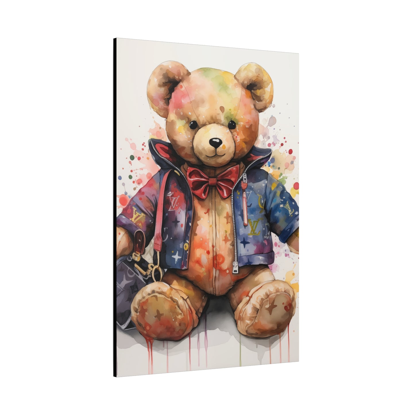 Canvas Gallery Wrap - Designer Bear Wall Art - Drip