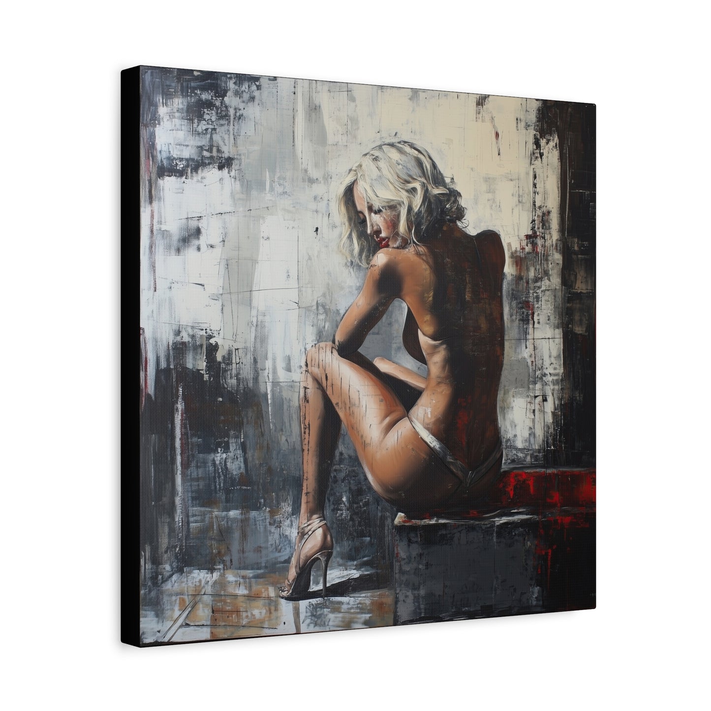 Gallery Wrapped Canvas, Guilt and Grit Adult Art Canvas, Erotic Pinup Art Canvas – Verona