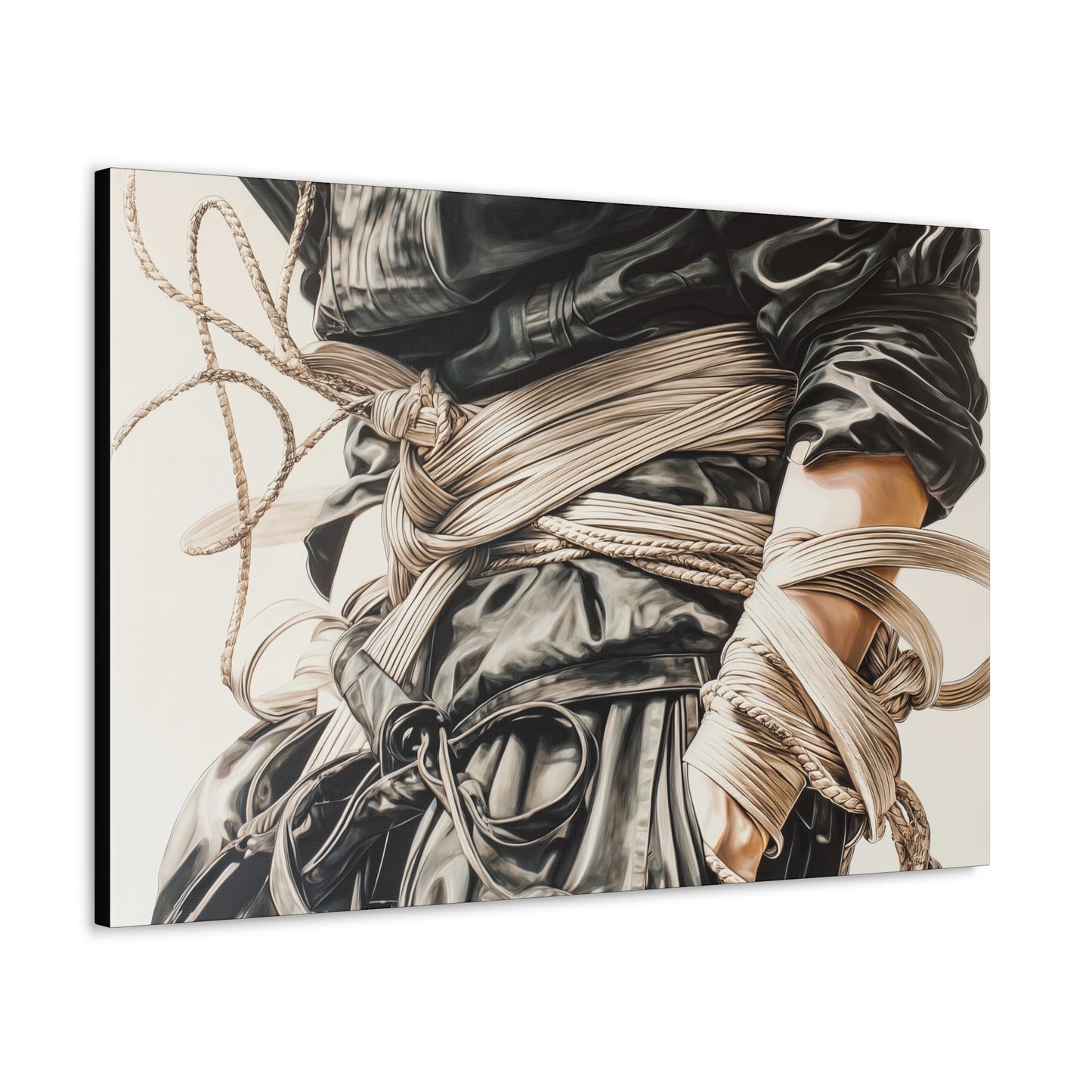 Gallery Wrapped Canvas, Ropes and Reverence Art Canvas, Erotic Shibari Art Canvas – Henri