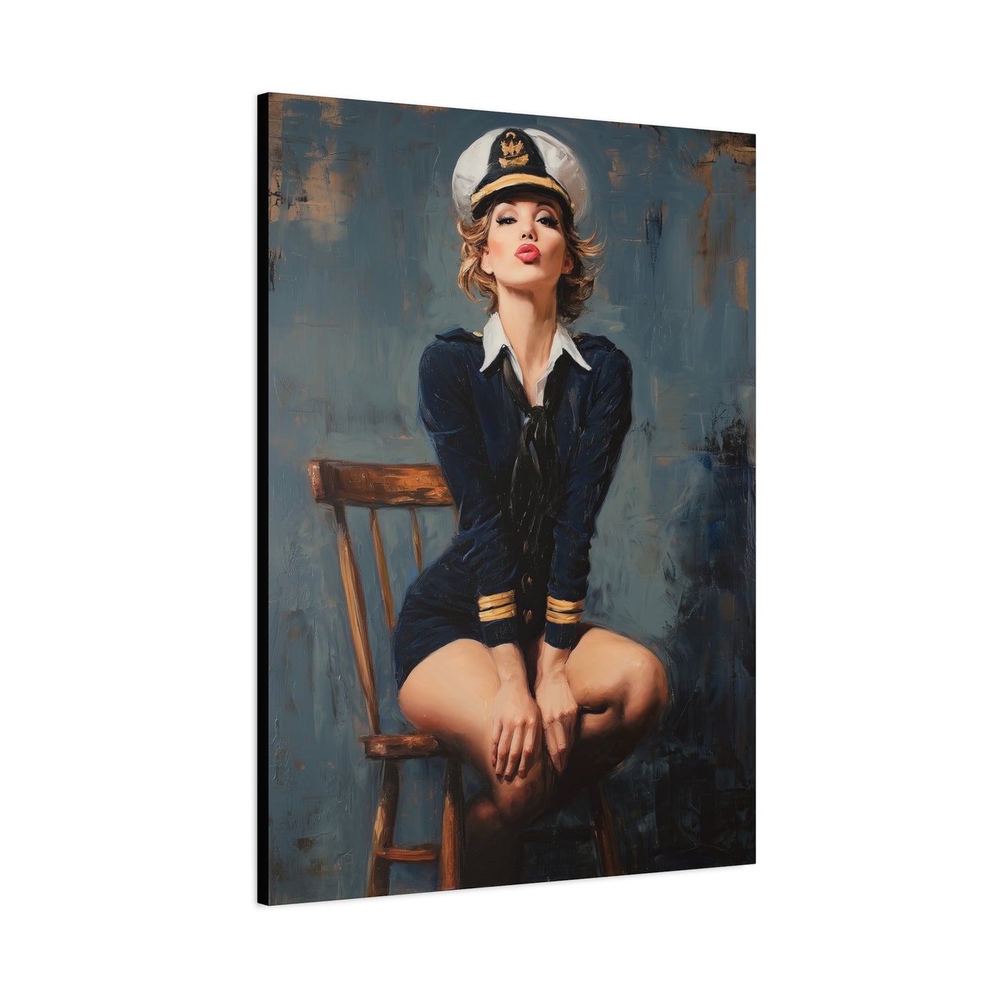 Gallery Wrapped Canvas, Liberty and Lace Art Canvas, Erotic Pinup Art Canvas – Ginger