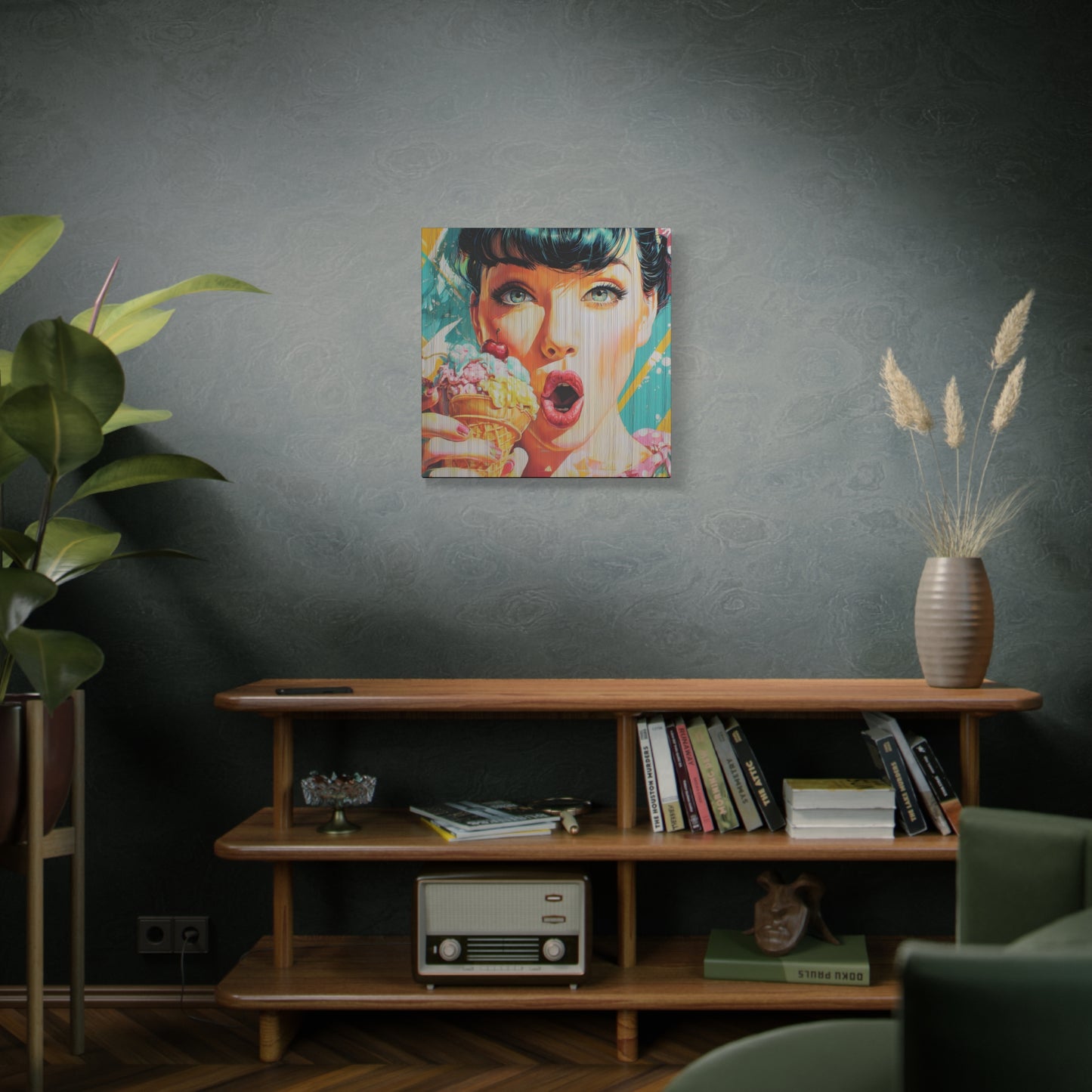 Gallery Wrapped Canvas, Sweet Summer Nostalgia, Sugar and Spice Art Canvas, Ice Cream Dreams Art – Penny