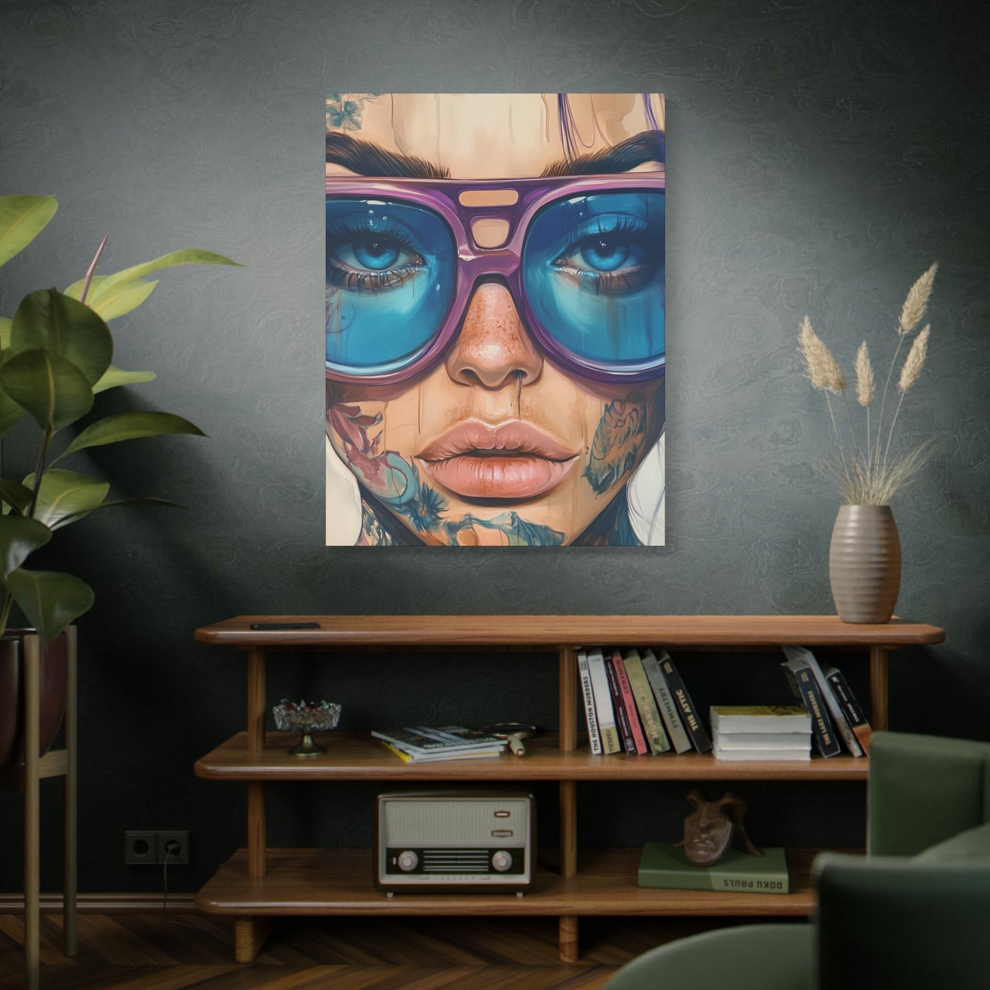 Canvas Gallery Wrap, Ladies in Lenses Wall Art, Abstract Femme Girl Art - Jane