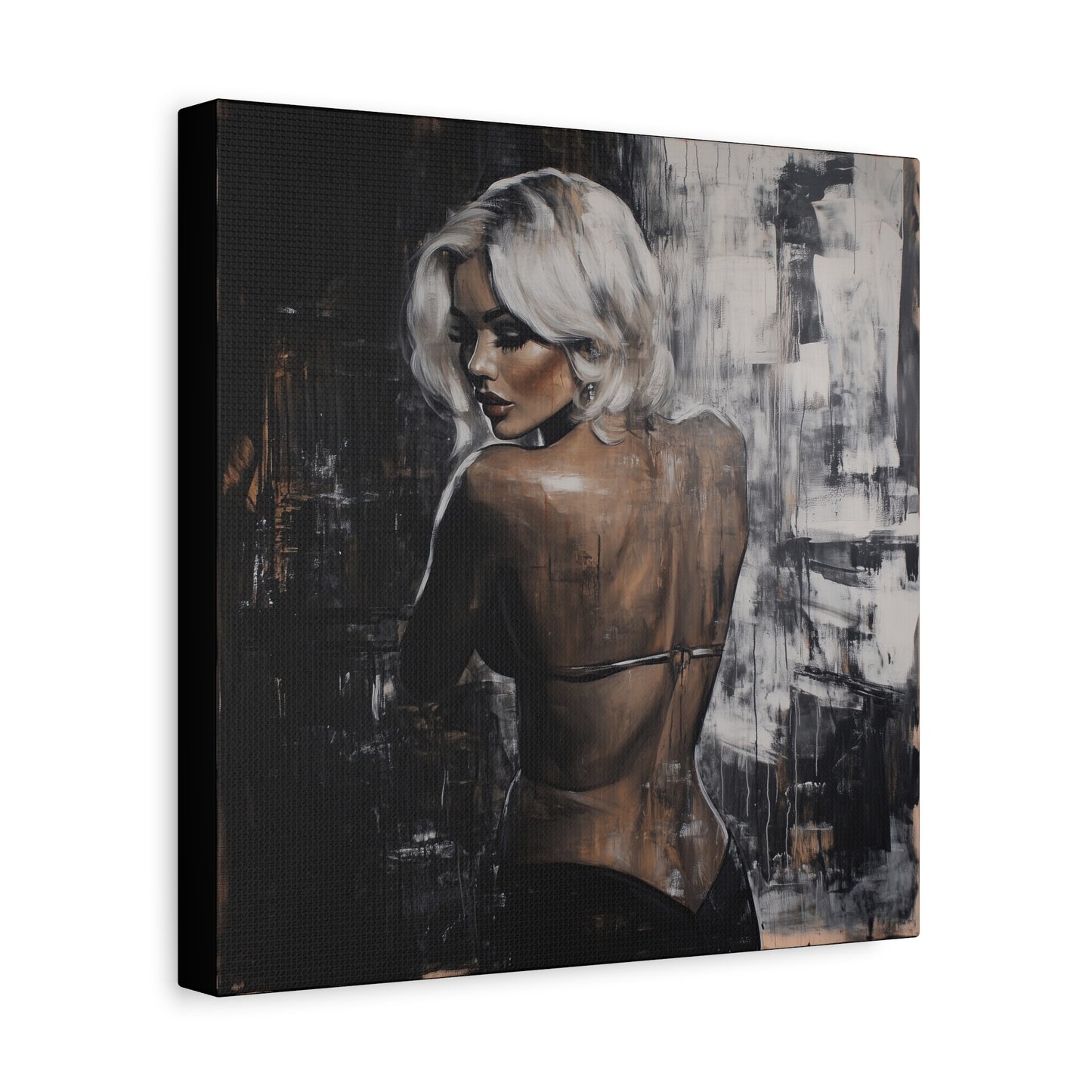 Gallery Wrapped Canvas, Guilt and Grit Adult Art Canvas, Erotic Pinup Art Canvas – Odette