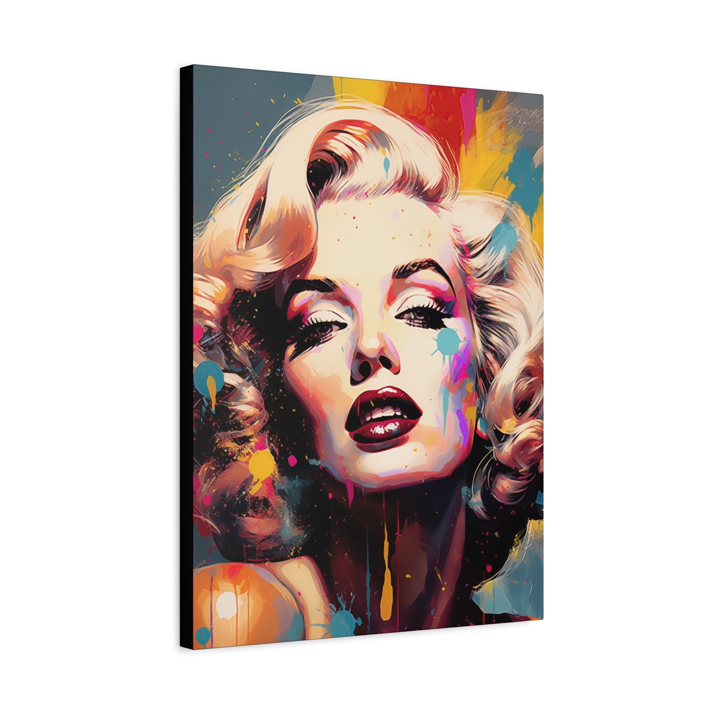 Canvas Wall Art, Gallery Wrapped Pop Art, Celebrity Wall Art – Marilyn Monroe - Abstract