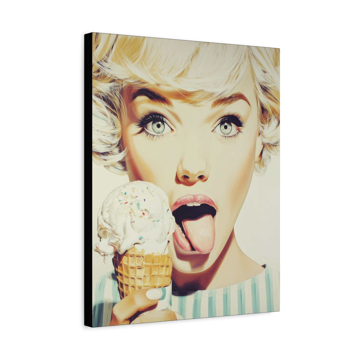 Gallery Wrapped Canvas, Sweet Summer Nostalgia, Sugar and Spice Art Canvas, Ice Cream Dreams Art – Tilly