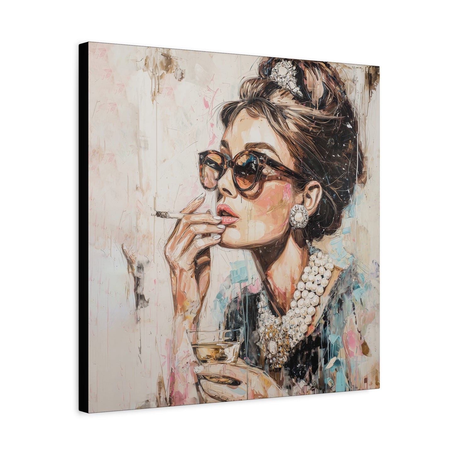 Gallery Wrapped Canvas, The Diva Project Art Canvas, Pinup Art Canvas – Audrey Hepburn - TWO