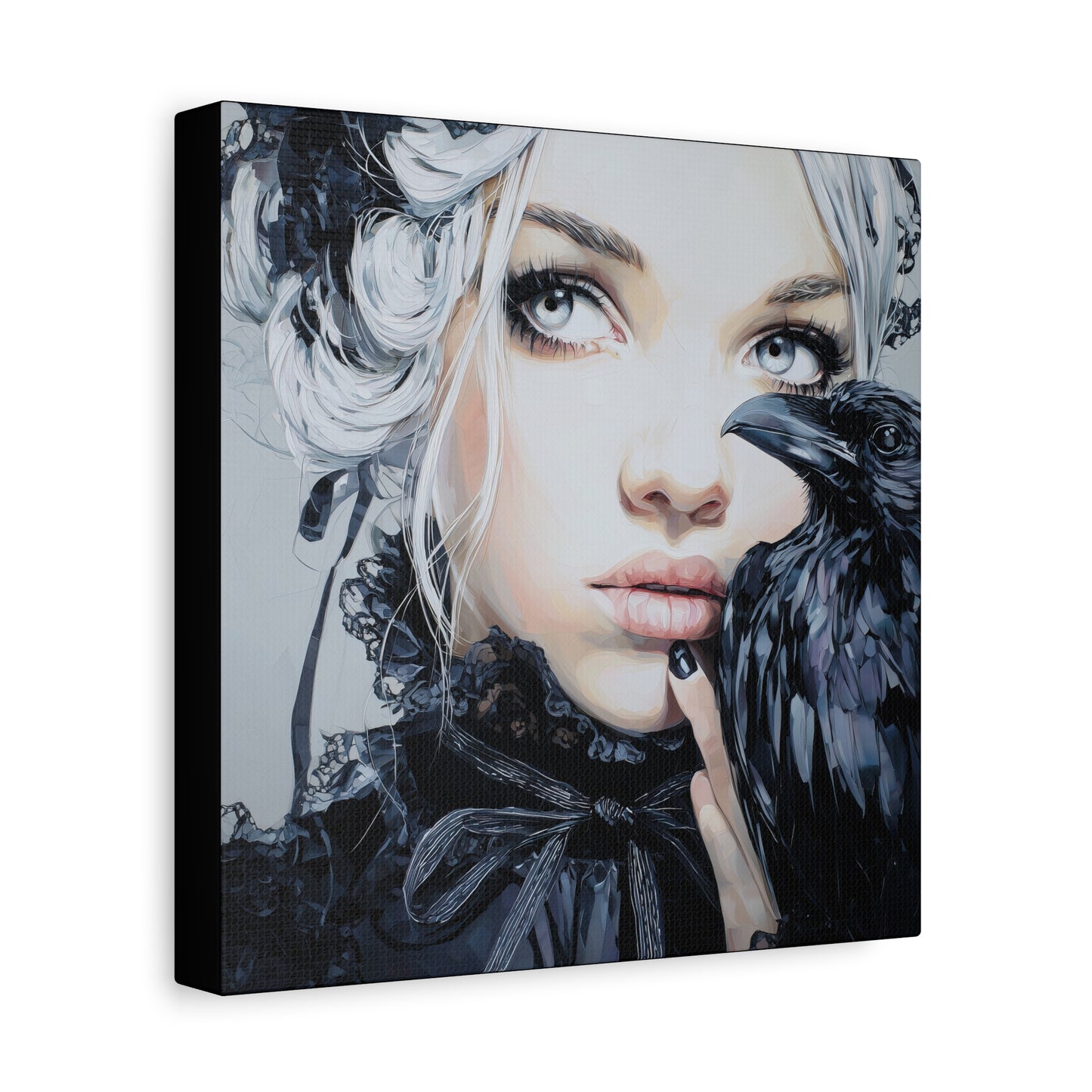 Gallery Wrapped Canvas, Myth and Bones Gothic Art Canvas, Dark Muse Canvas - Harlow