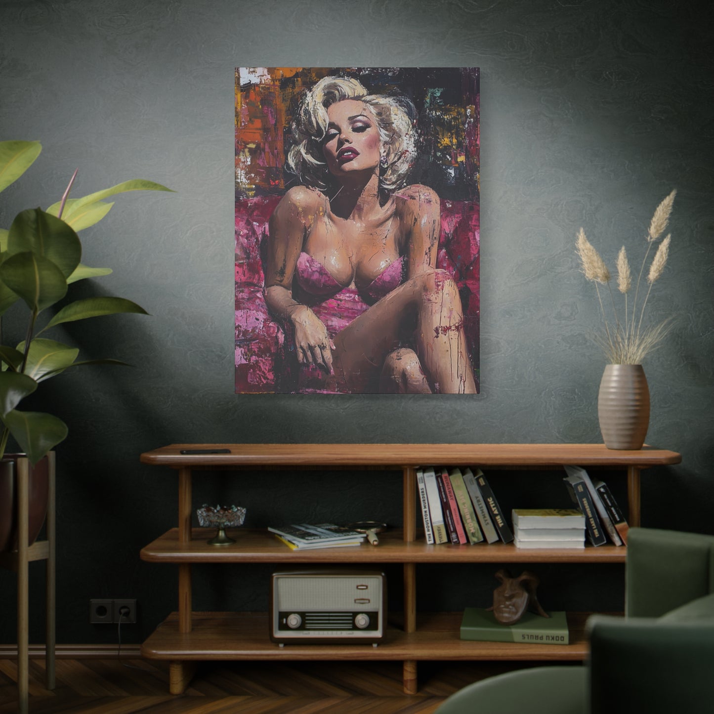 Gallery Wrapped Canvas, Guilt and Grit Art Canvas, Erotic Pinup Art Canvas – Alexis