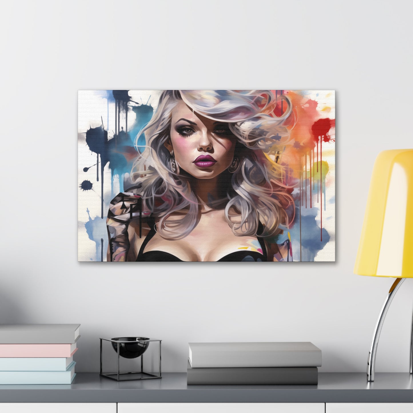 Canvas Wall Art, Gallery Wrapped Pop Art, Femme Doll Wall Art – Zephyr