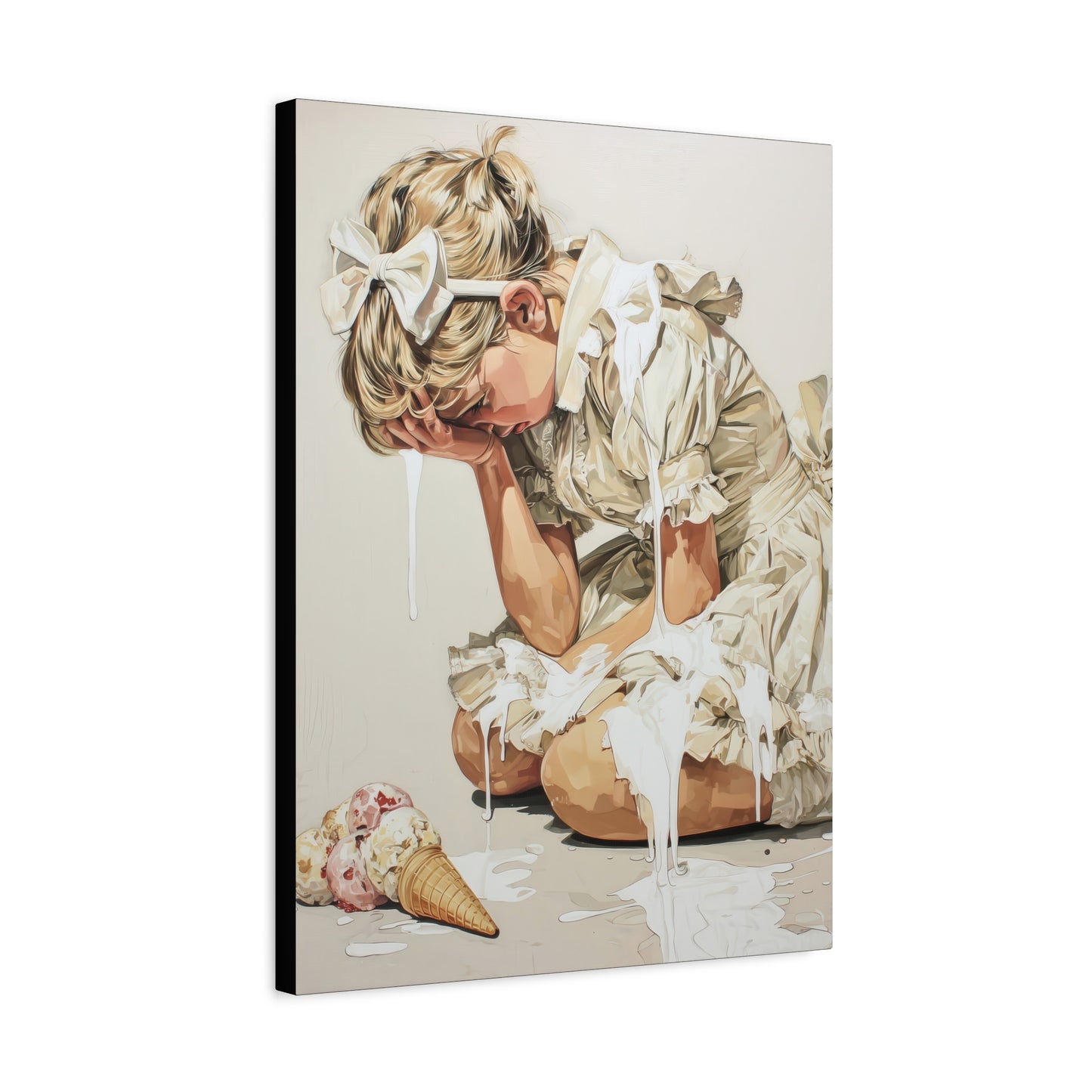 Gallery Wrapped Canvas, Sweet Summer Nostalgia, Sugar and Spice Art Canvas, Ice Cream Dreams Art – Clara