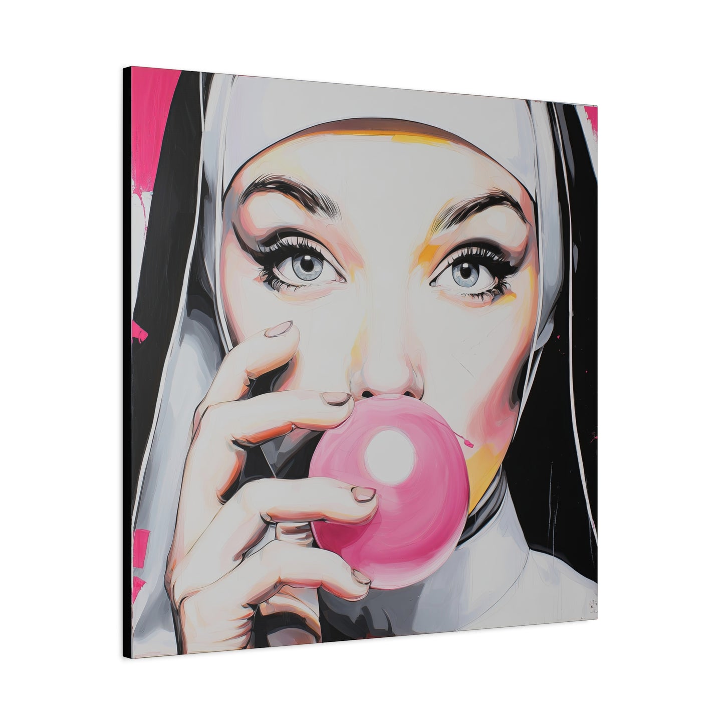 Gallery Wrapped Canvas, Habits and Heresy Art Canvas, Naughty Nuns Art Canvas – Sister Gloria