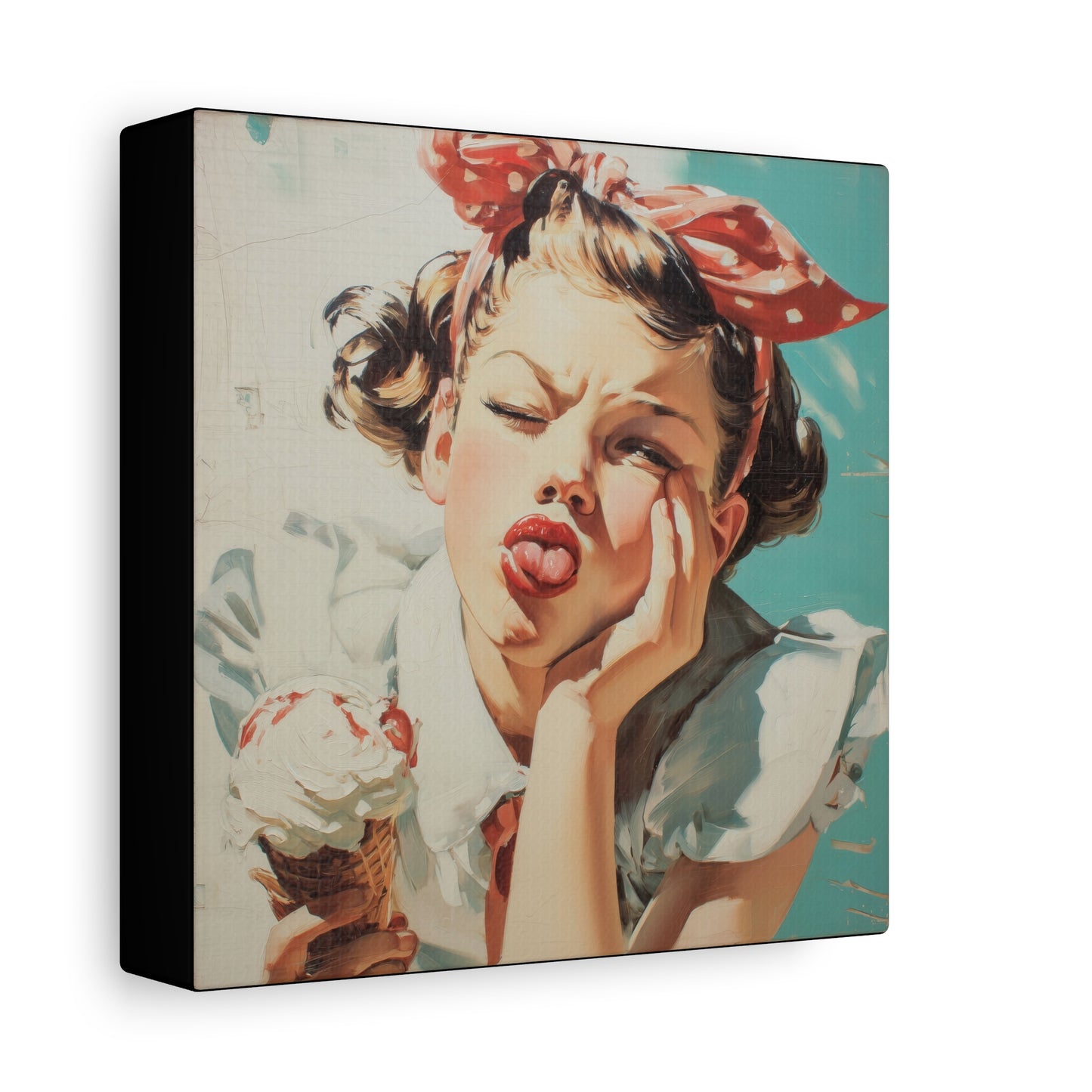 Gallery Wrapped Canvas, Sweet Summer Nostalgia, Sugar and Spice Art Canvas, Ice Cream Dreams Art – Angie
