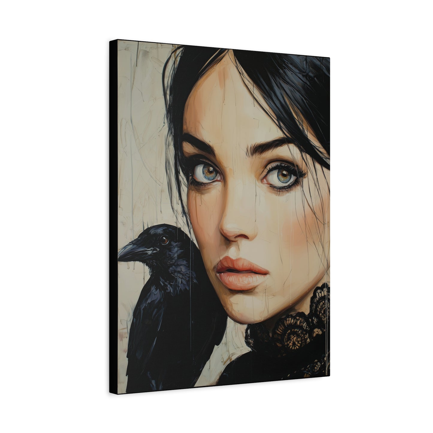 Gallery Wrapped Canvas, Myth and Bones Gothic Art Canvas, Dark Muse Canvas - Blythe