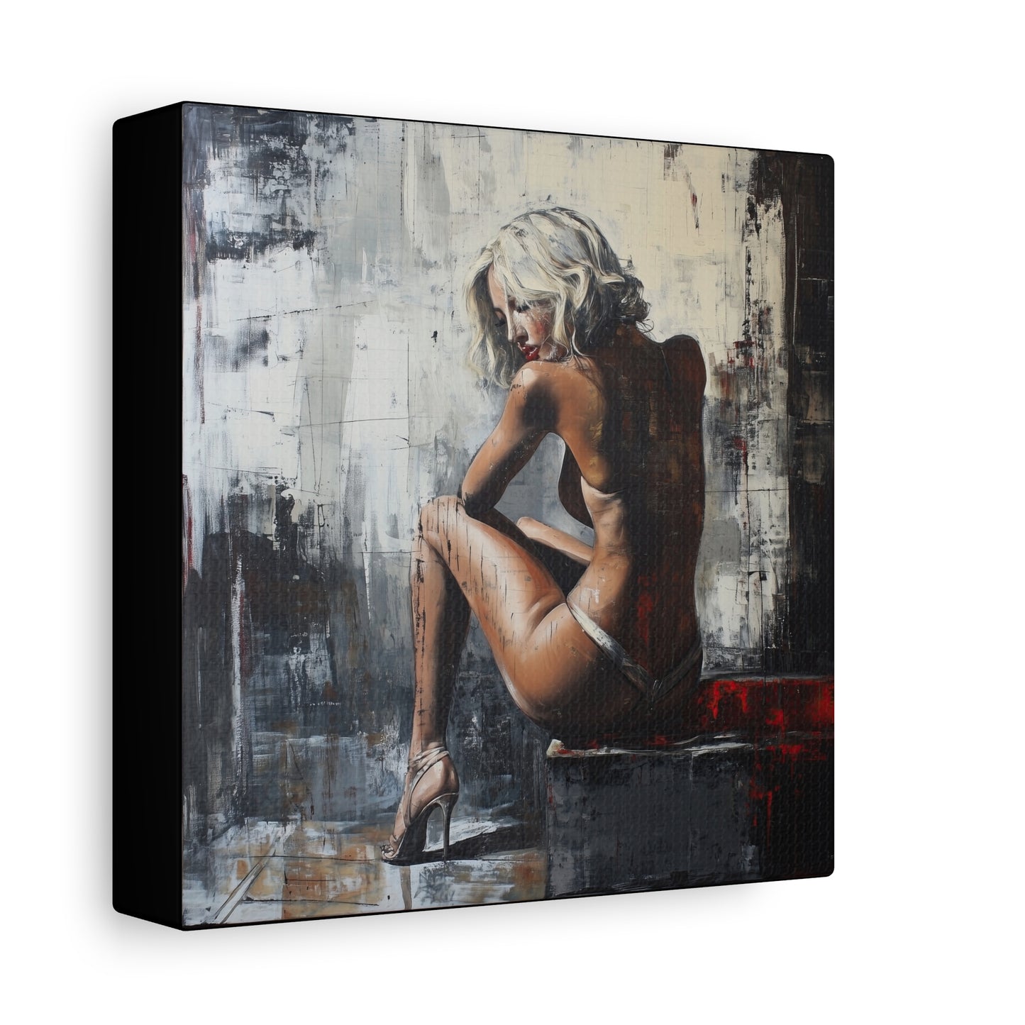 Gallery Wrapped Canvas, Guilt and Grit Adult Art Canvas, Erotic Pinup Art Canvas – Verona