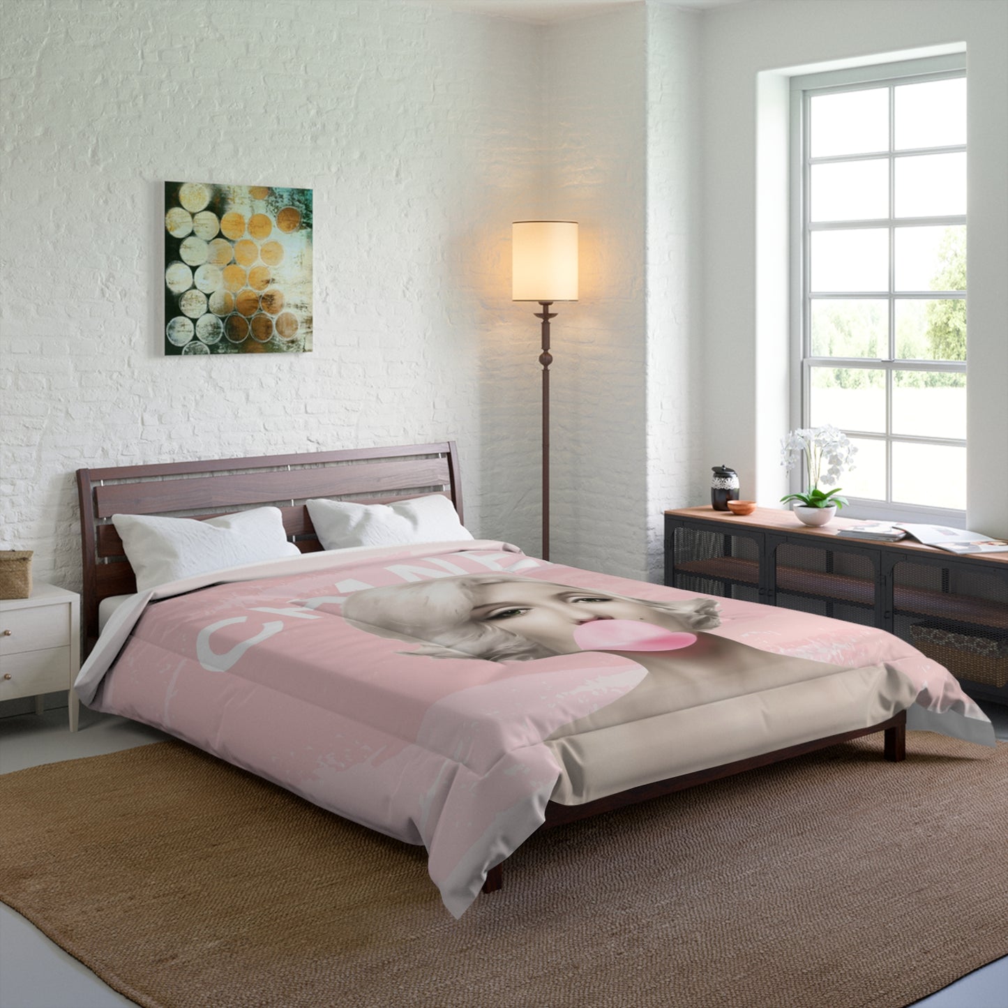 Marilyn Monroe Bubblegum Comforter - Queen Size - Pink