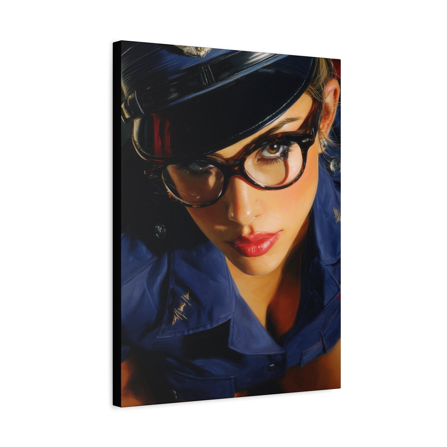Gallery Wrapped Canvas, Liberty and Lace Art Canvas, Erotic Pinup Art Canvas – Janice
