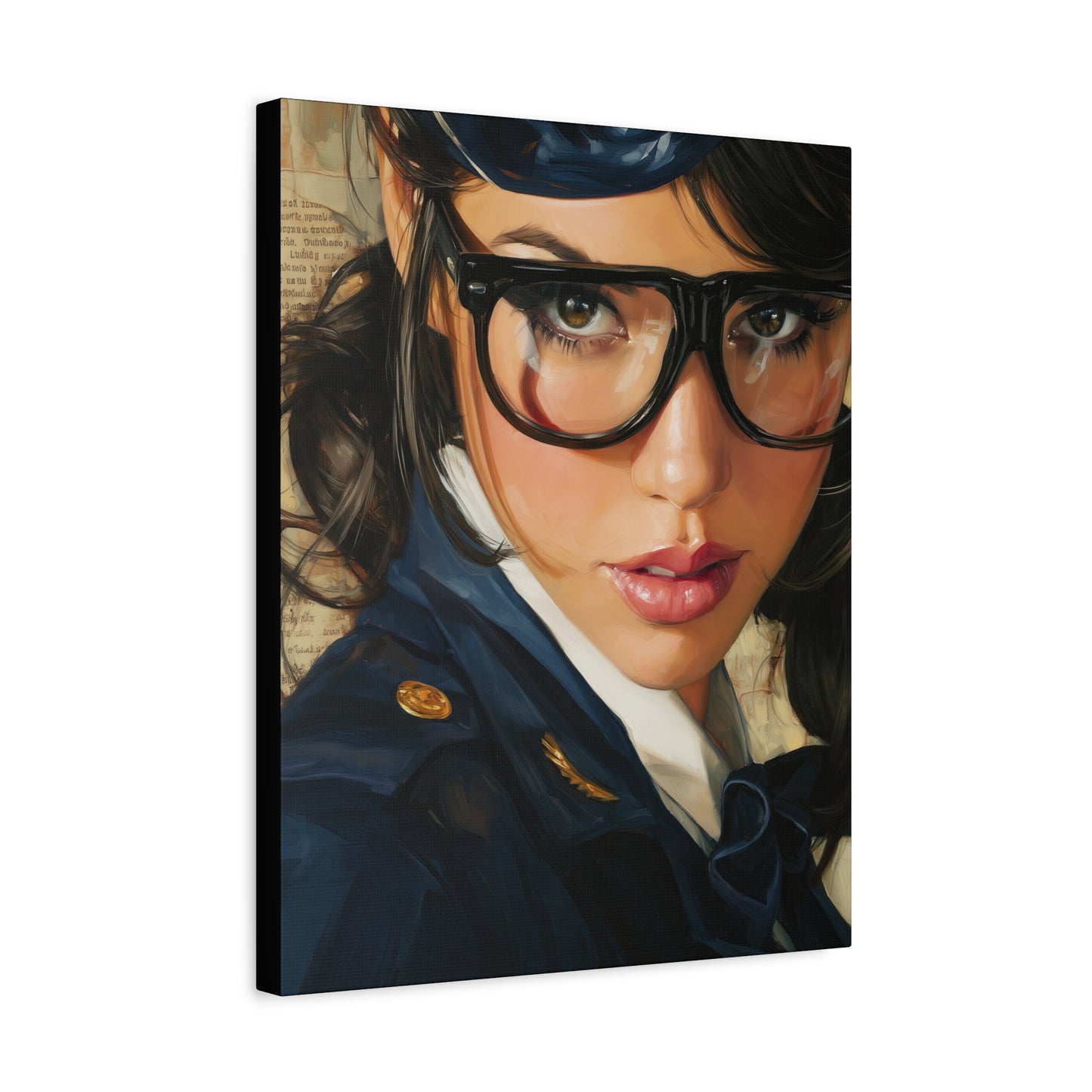 Gallery Wrapped Canvas, Liberty and Lace Art Canvas, Erotic Pinup Art Canvas – Lizzy