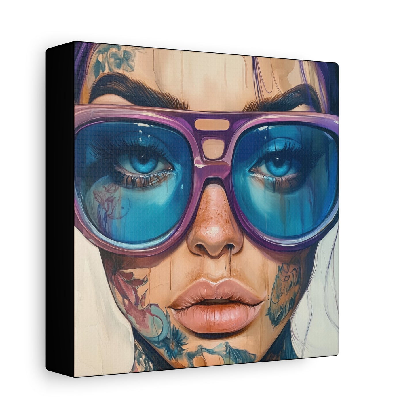 Canvas Gallery Wrap, Ladies in Lenses Wall Art, Abstract Femme Girl Art - Jane