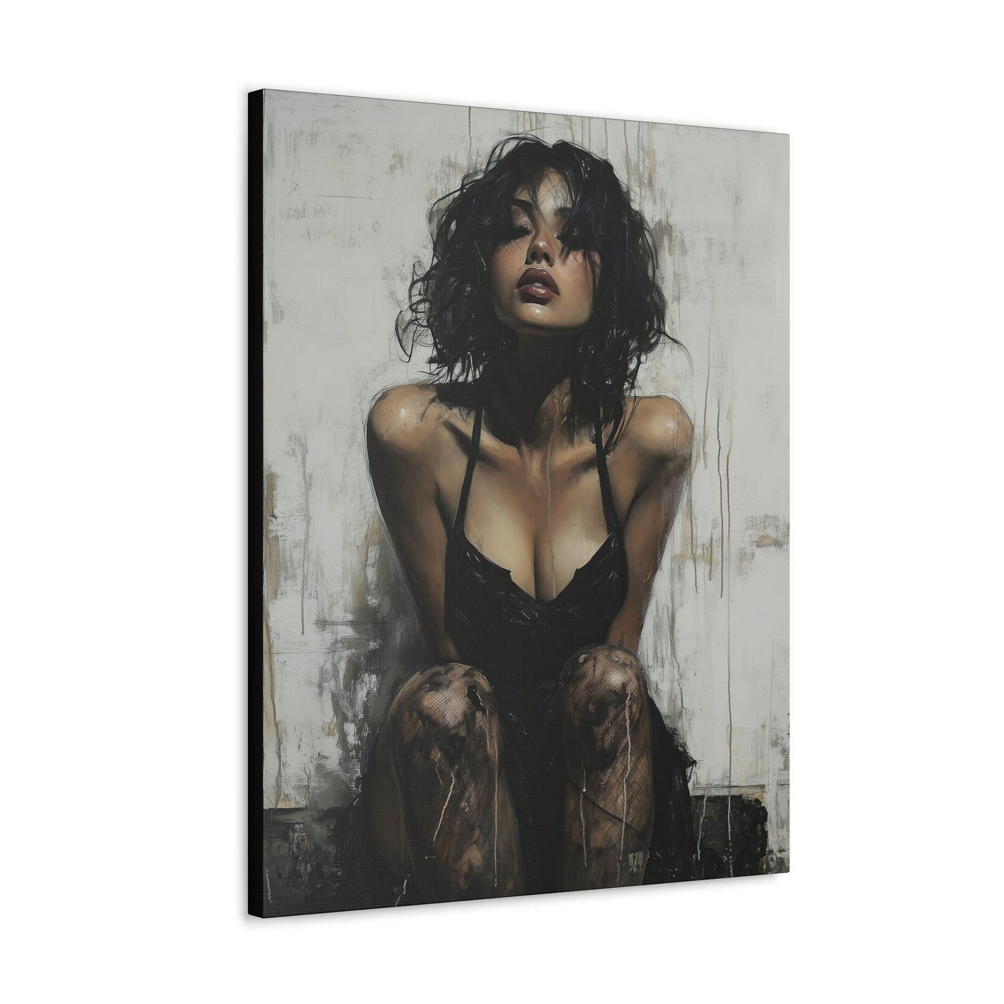Gallery Wrapped Canvas, Sinners and Saints Art Canvas, Erotic Pinup Art Canvas – Vivienne