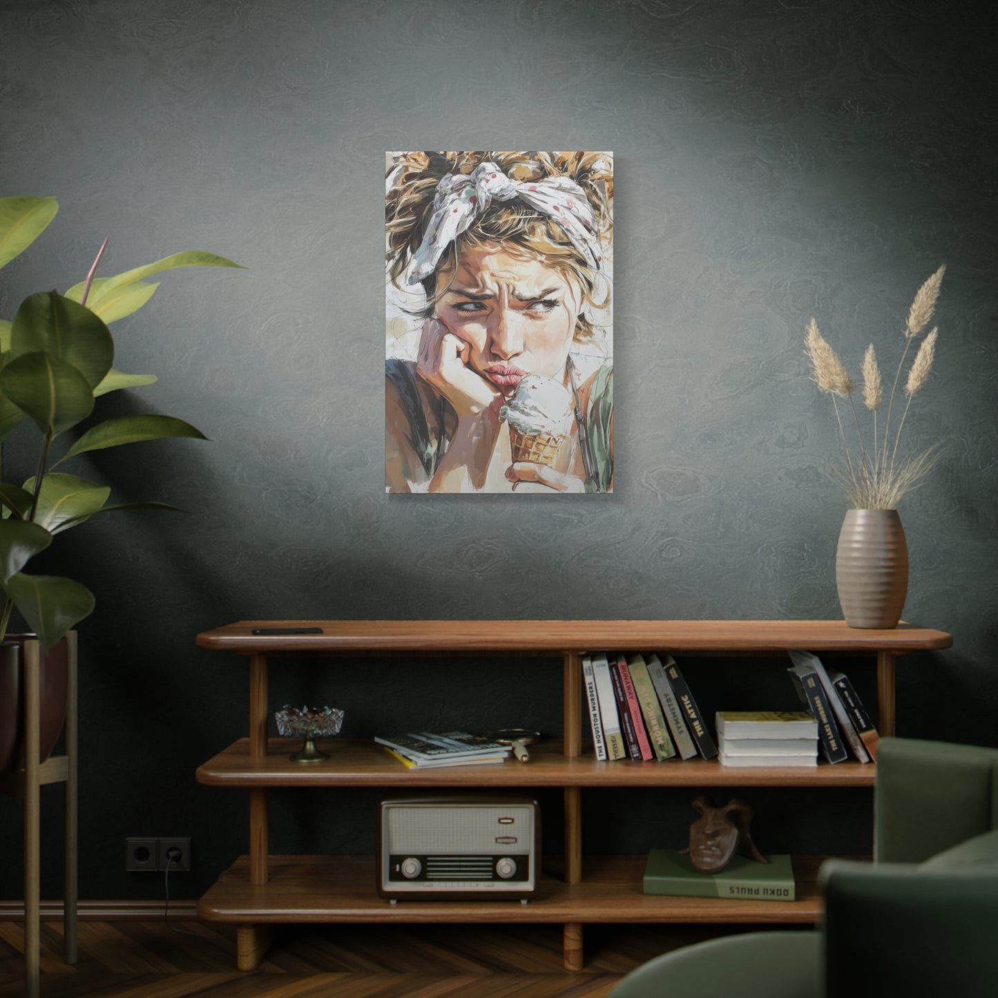 Gallery Wrapped Canvas, Sweet Summer Nostalgia, Sugar and Spice Art Canvas, Ice Cream Dreams Art – Josie