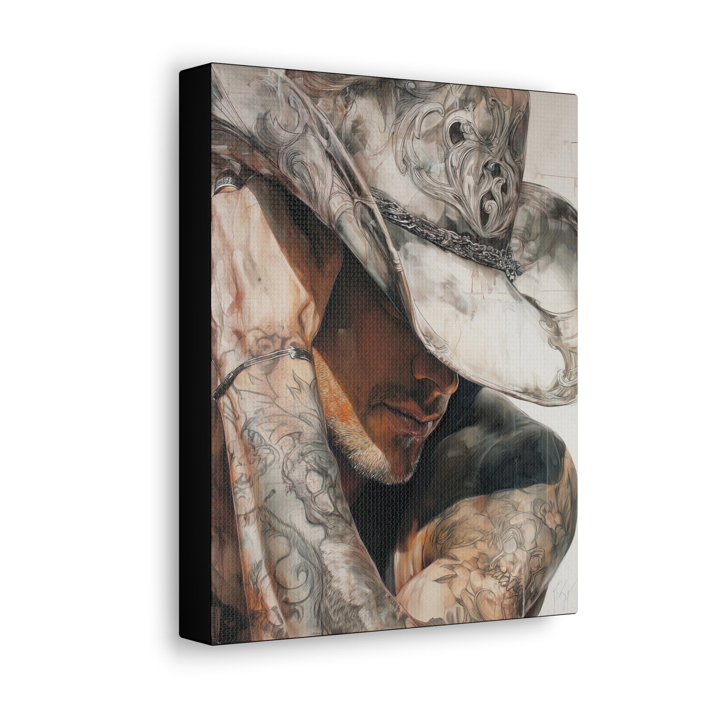 Gallery Wrapped Canvas, Wranglers and Wreckage Art Canvas, Erotic Pinup Art Canvas – Chase