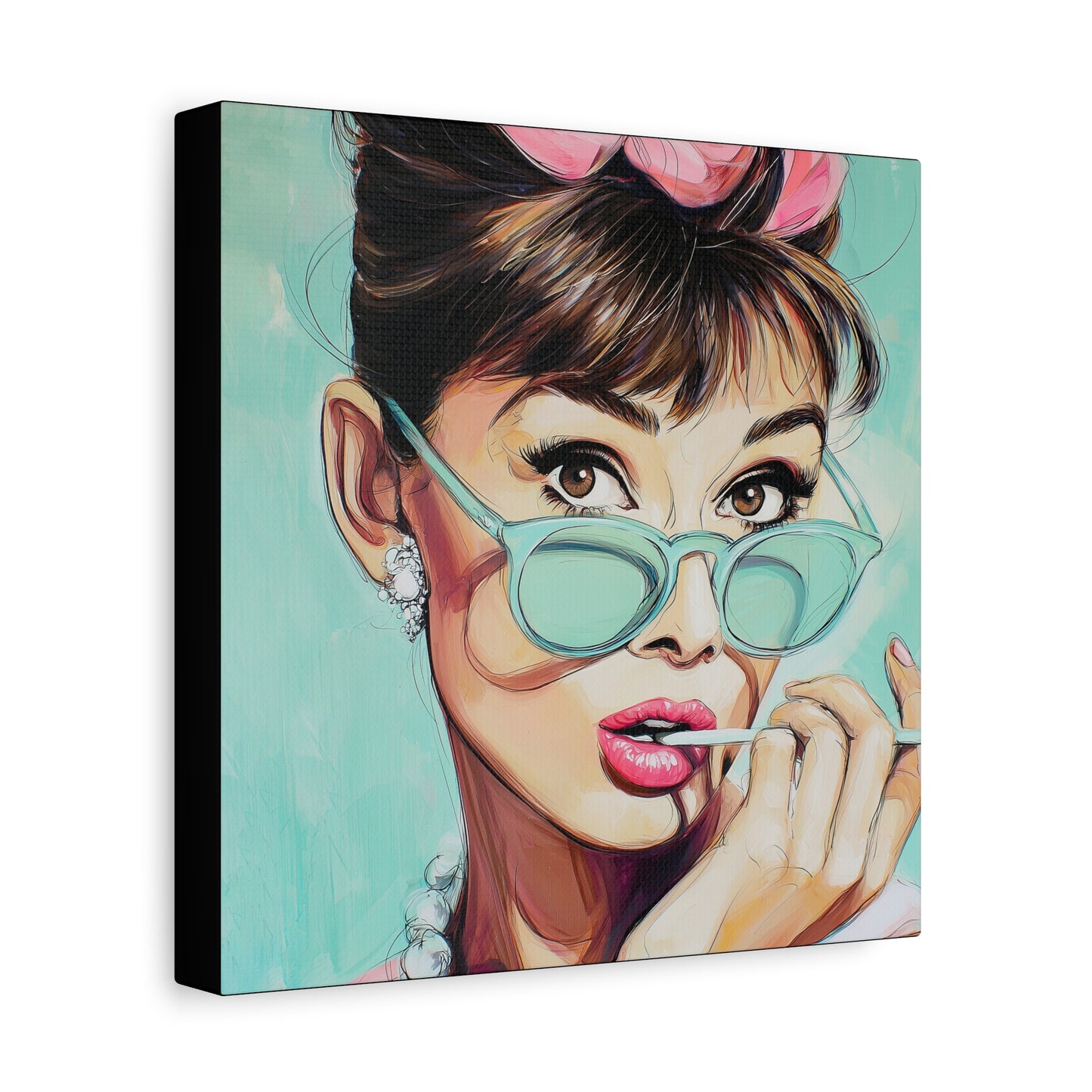 Gallery Wrapped Canvas, The Diva Project Art Canvas, Pinup Art Canvas – Audrey Hepburn - ELEVEN