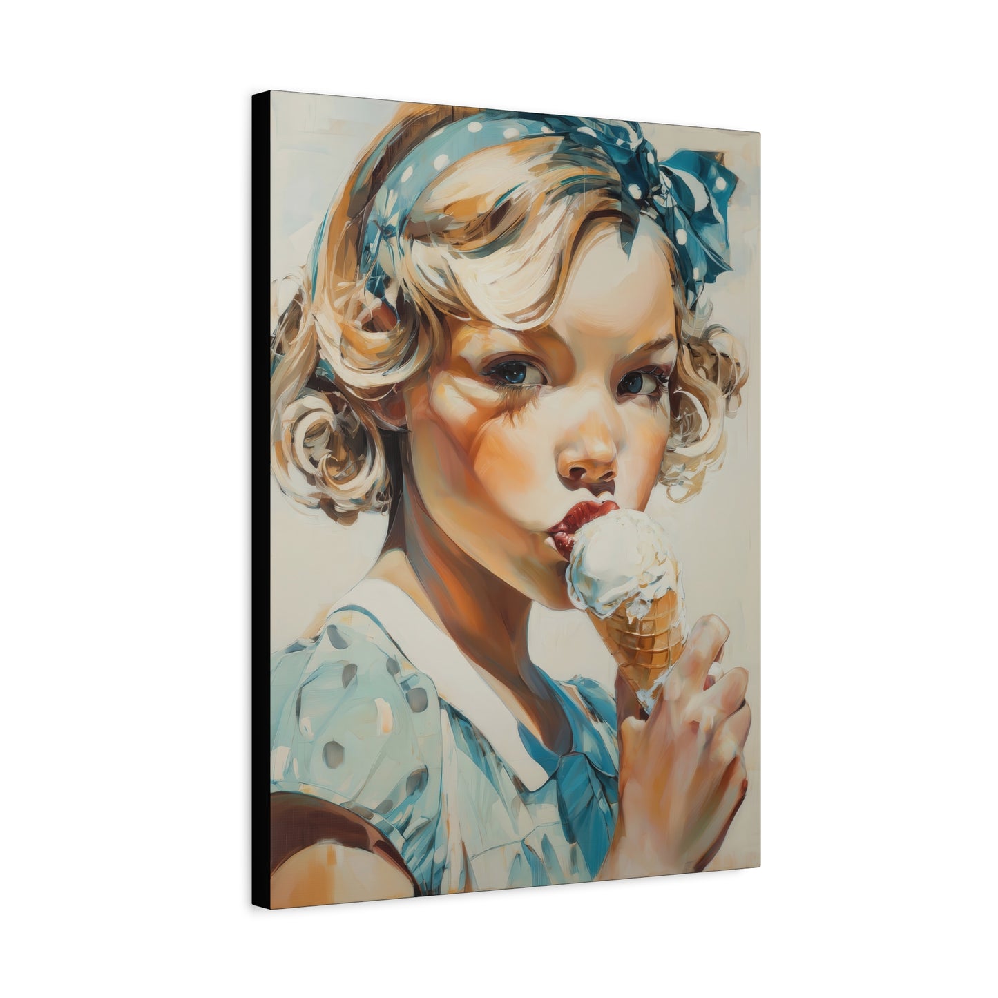 Gallery Wrapped Canvas, Sweet Summer Nostalgia, Sugar and Spice Art Canvas, Ice Cream Dreams Art – Nellie
