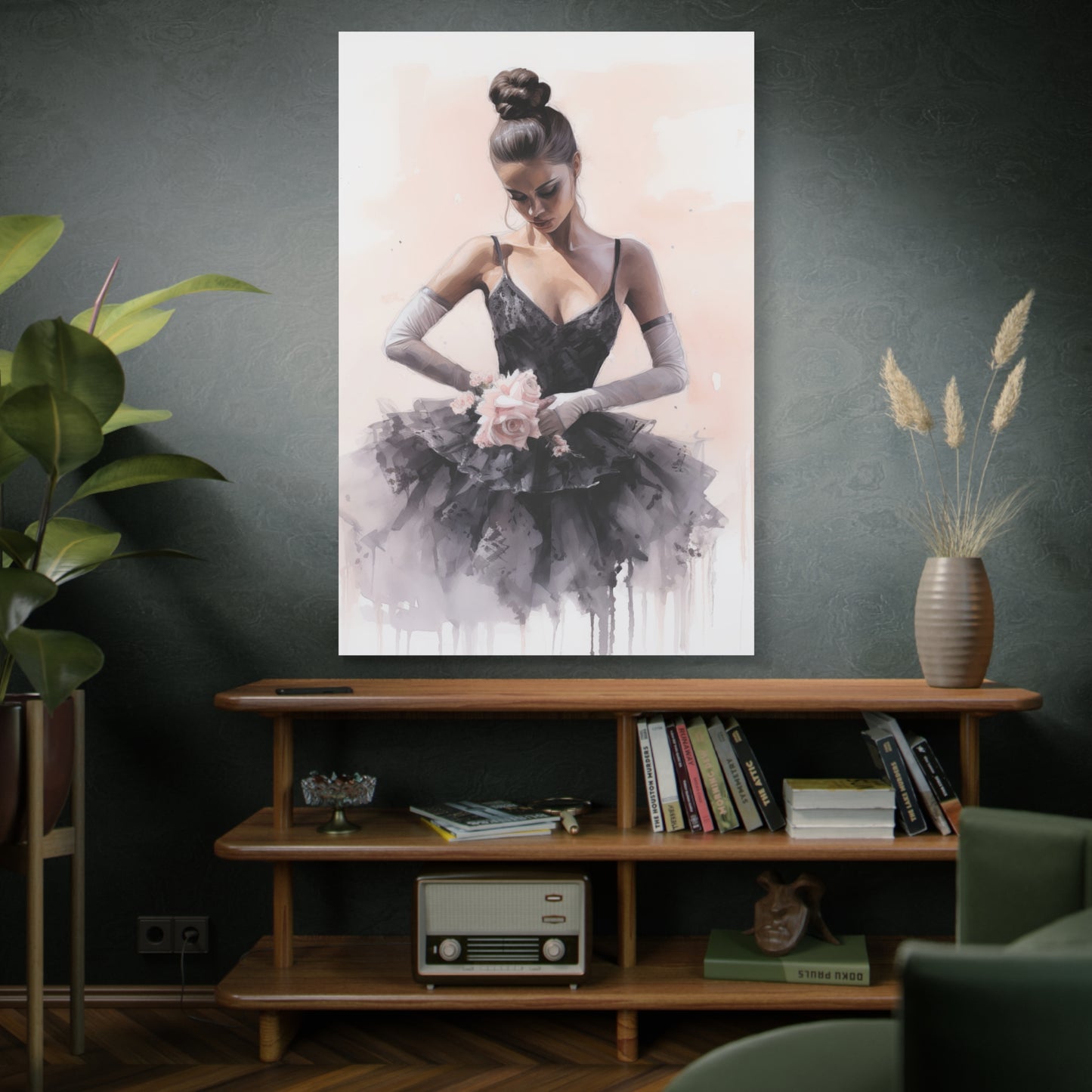 Pointes and Platforms, Gallery Wrapped Canvas, Ballerina Beauty, Ballet Art Canvas – Sonja
