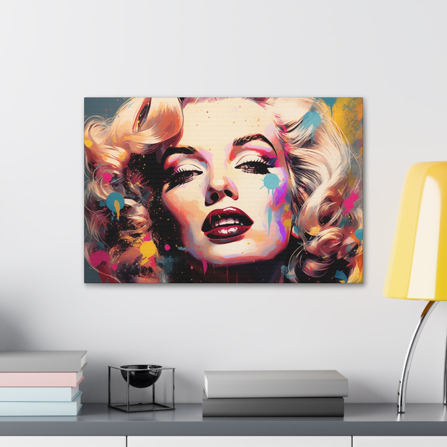 Canvas Wall Art, Gallery Wrapped Pop Art, Celebrity Wall Art – Marilyn Monroe - Abstract