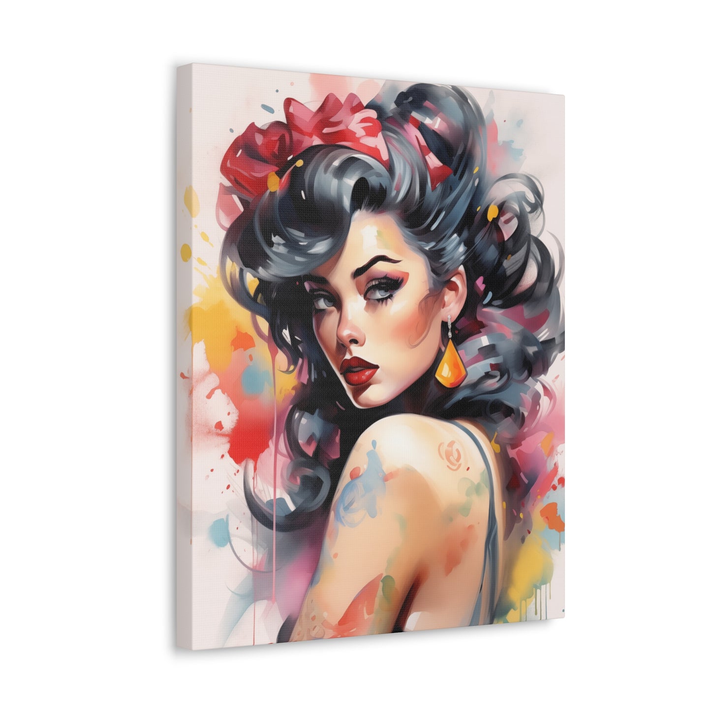 Canvas Wall Art, Gallery Wrapped Pop Art, Femme Doll Wall Art – Genevieve