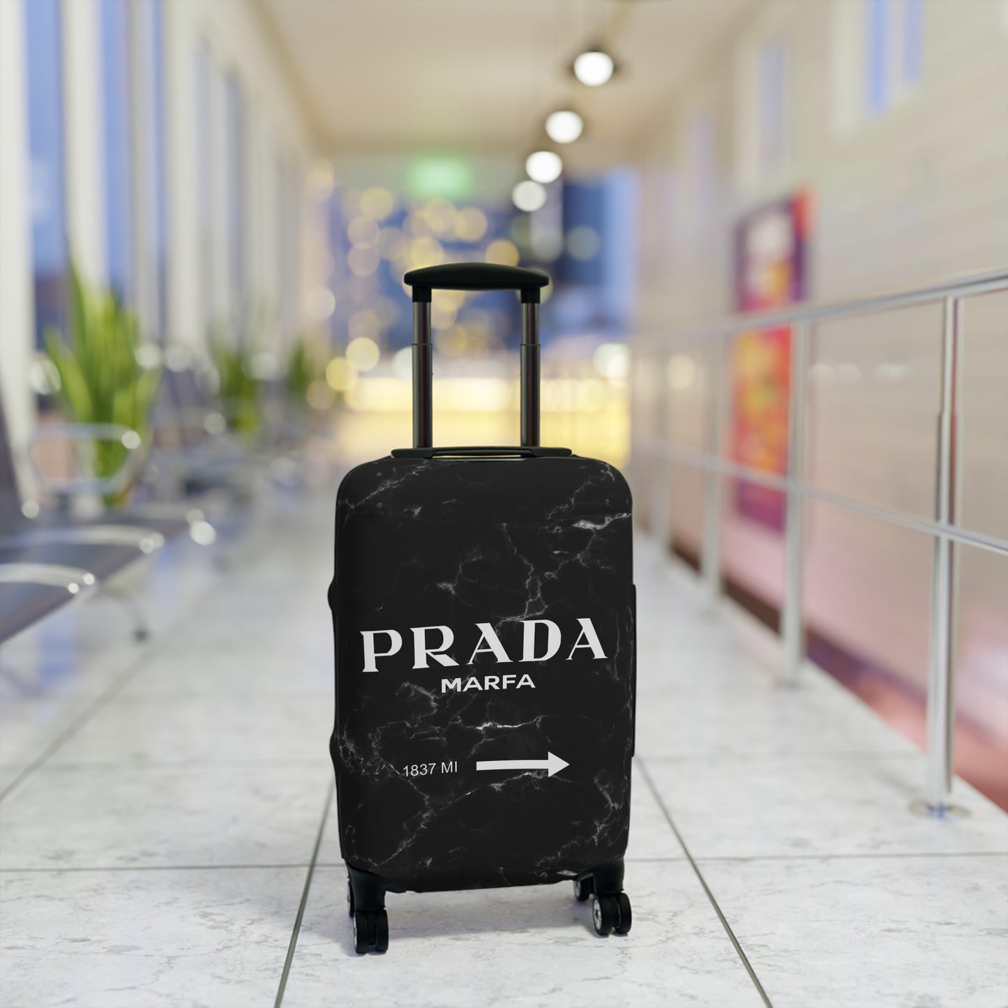 Designer Inspired Luggage Cover - 1837 Miles to Marfa