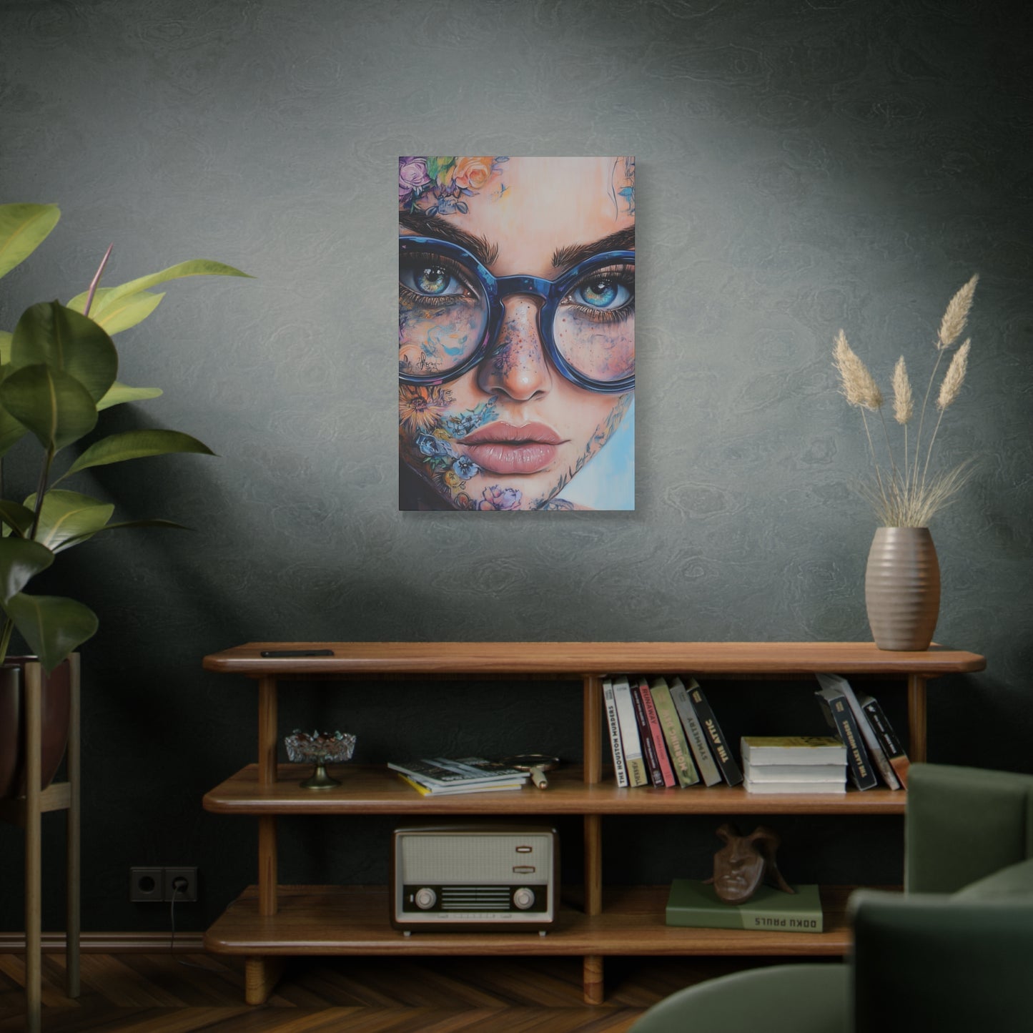 Canvas Gallery Wrap, Ladies in Lenses Wall Art, Abstract Femme Girl Art - Sara