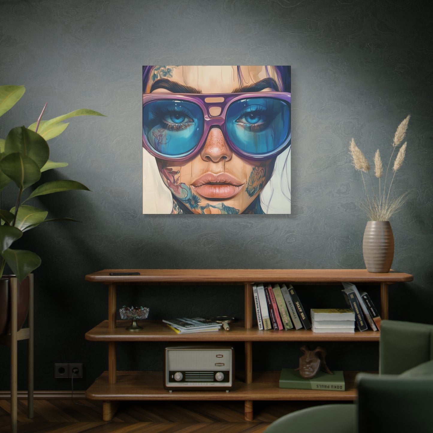 Canvas Gallery Wrap, Ladies in Lenses Wall Art, Abstract Femme Girl Art - Jane