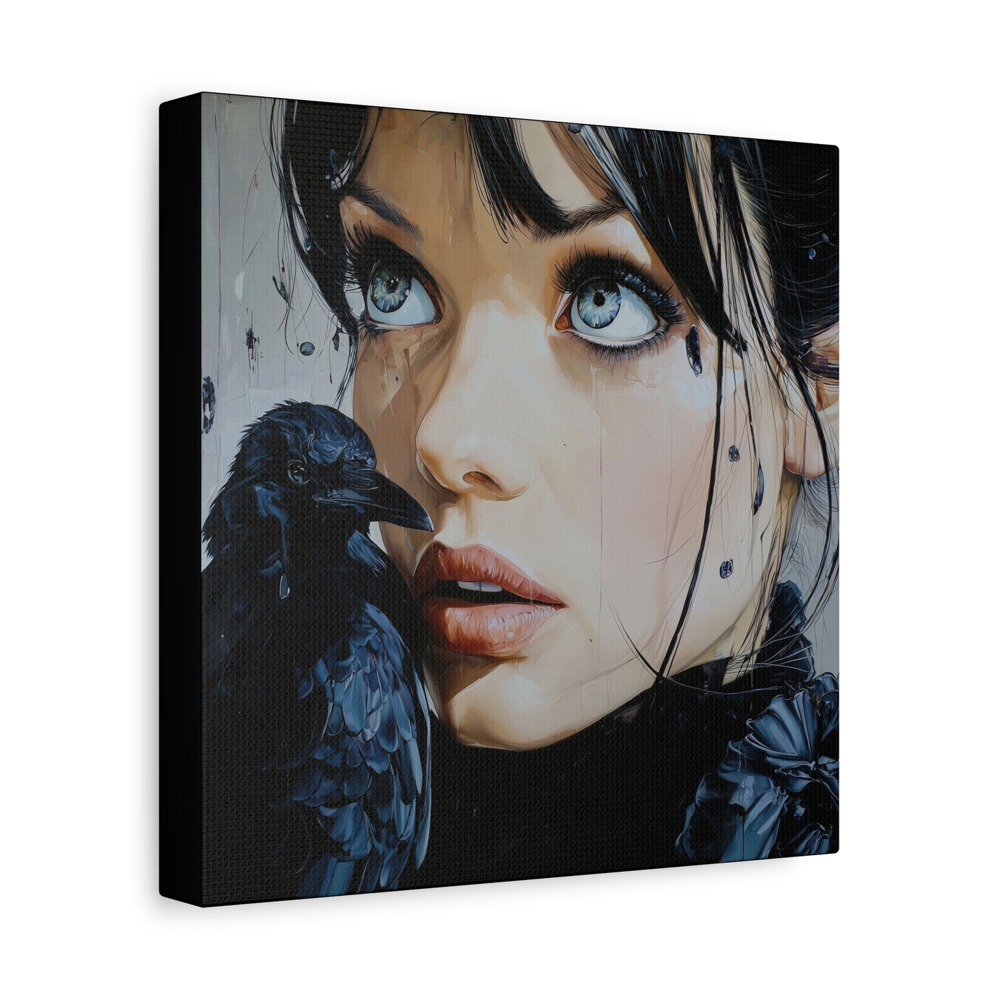 Gallery Wrapped Canvas, Myth and Bones Gothic Art Canvas, Dark Muse Canvas - Azula