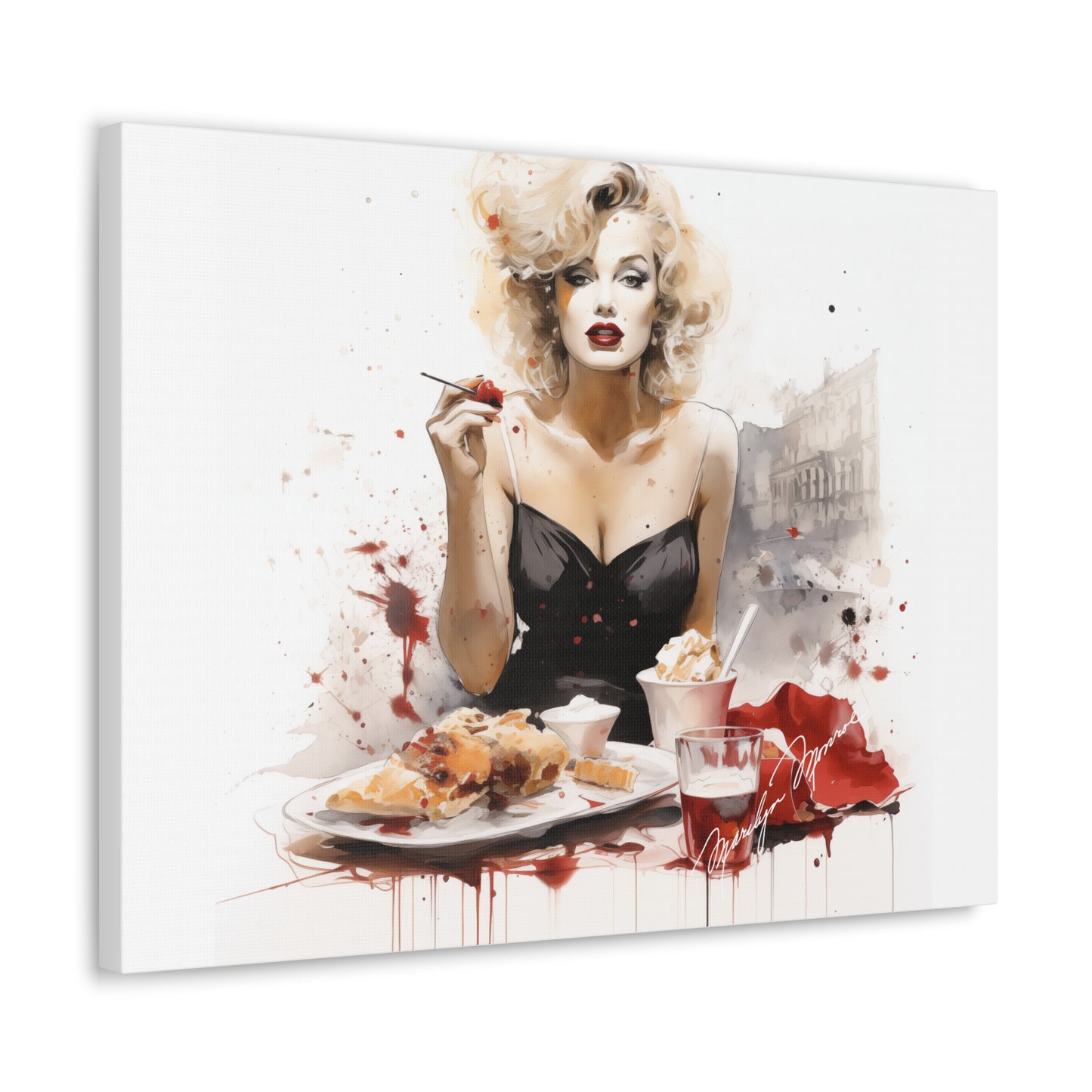 Canvas Wall Art, Gallery Wrapped Pop Art, Celebrity Wall Art – Marilyn Monroe - Cafe
