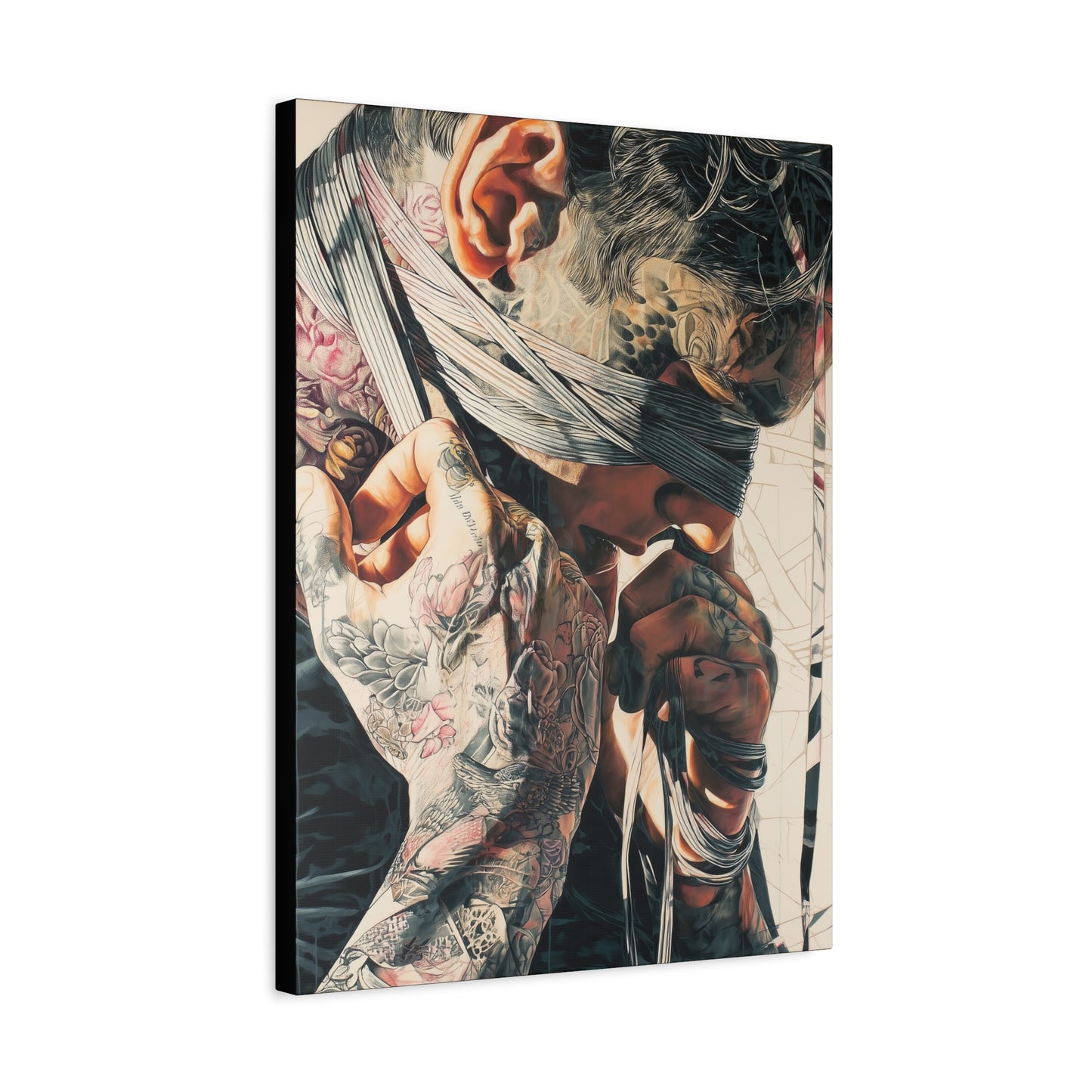 Gallery Wrapped Canvas, Ropes and Reverence Art Canvas, Erotic Shibari Art Canvas – Hiro