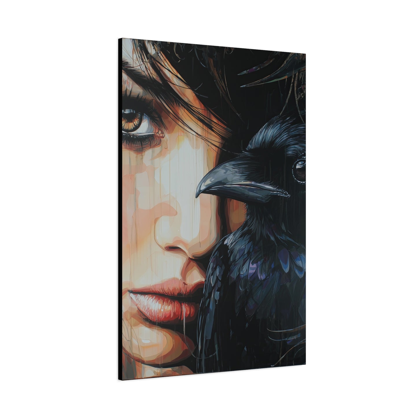 Gallery Wrapped Canvas, Myth and Bones Gothic Art Canvas, Dark Muse Canvas - Solène