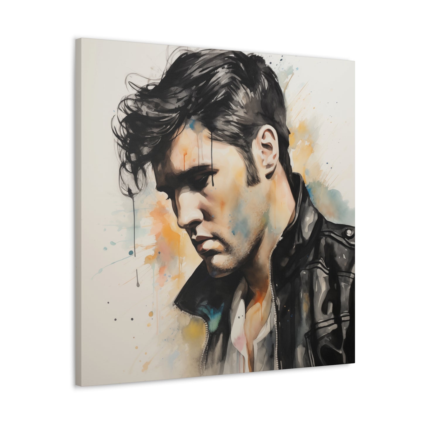 Gallery Wrapped Canvas, Celebrity Inspired, Pop Art Canvas – Elvis Also