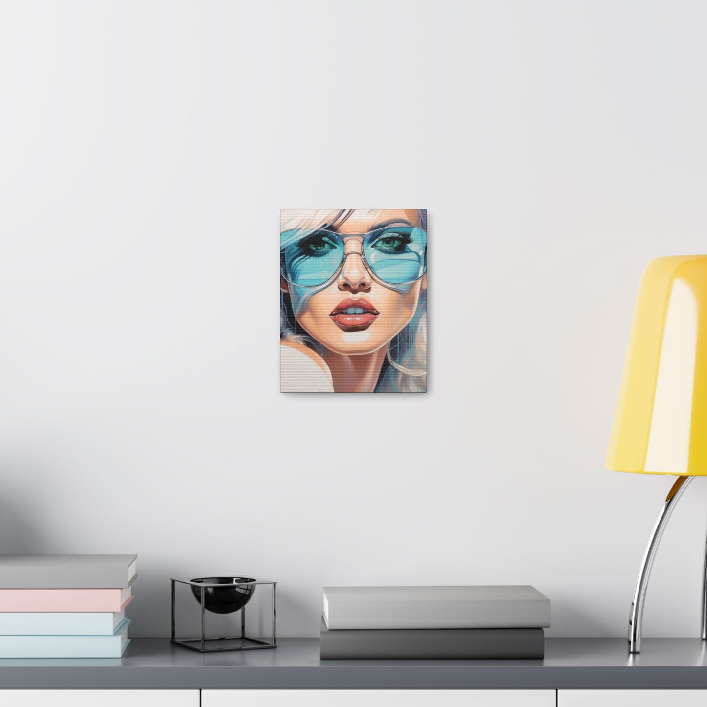 Canvas Gallery Wrapped High-Fashion Wall Art, Stylish Decor, Retro Femme Doll Pop Art – Nova