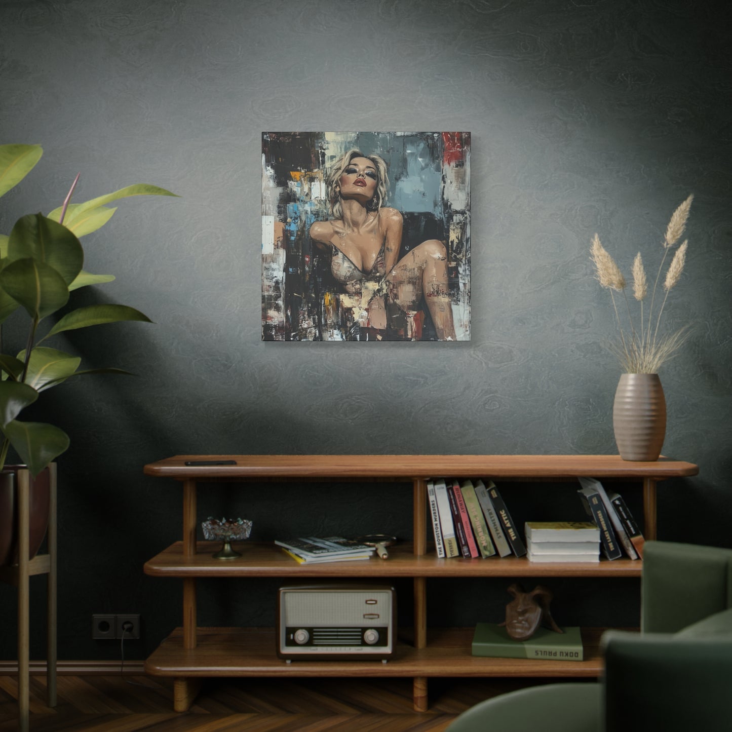 Gallery Wrapped Canvas, Guilt and Grit Adult Art Canvas, Erotic Pinup Art Canvas – Sienna