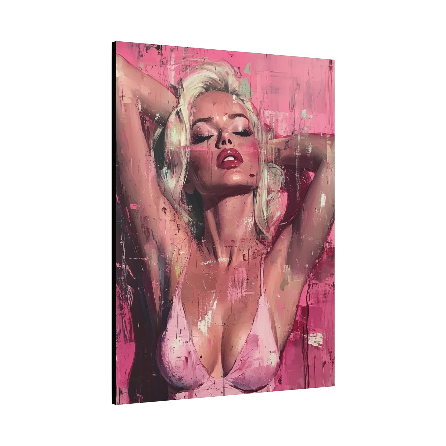 Gallery Wrapped Canvas, Guilt and Grit Adult Art Canvas, Erotic Pinup Art Canvas – Roxie