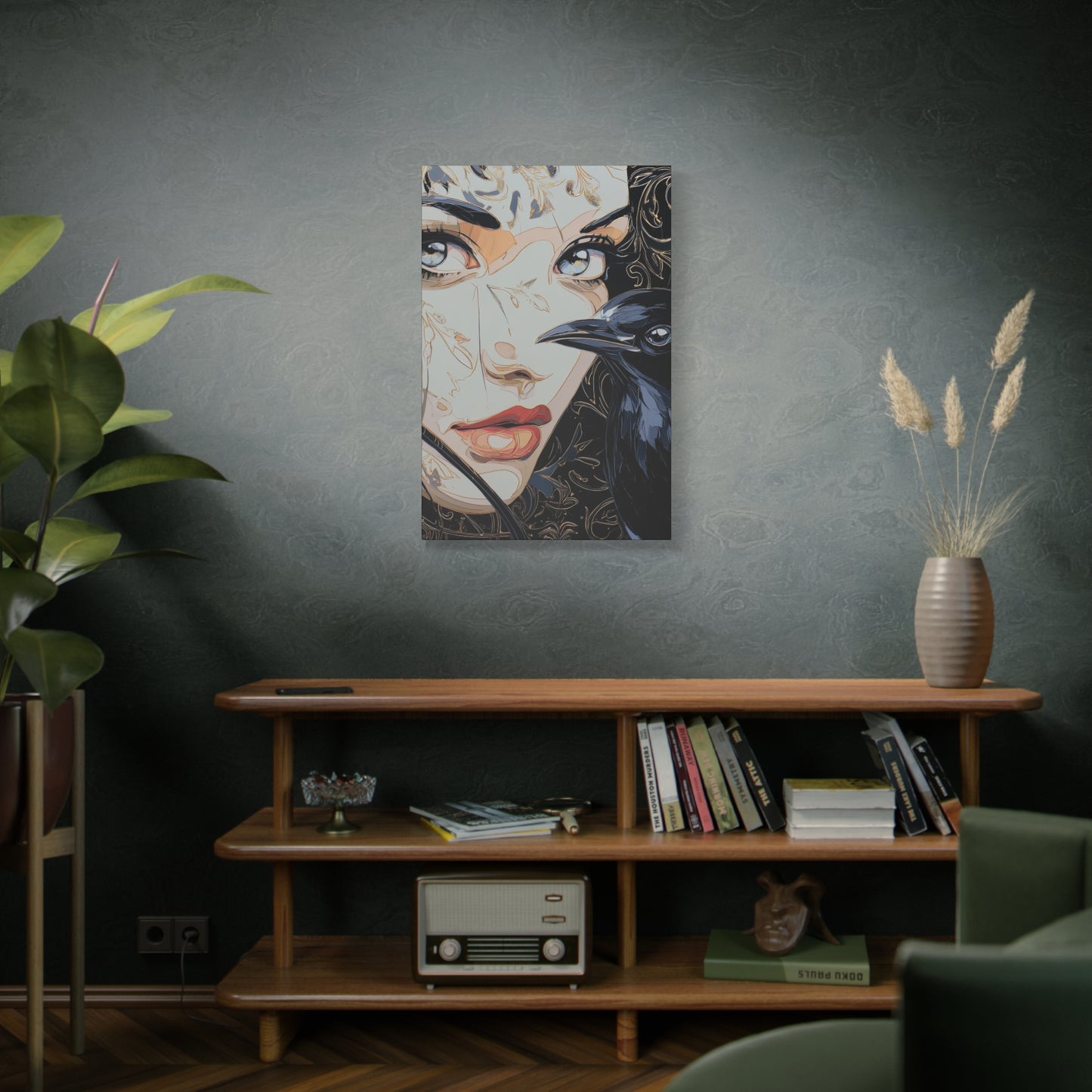 Gallery Wrapped Canvas, Myth and Bones Gothic Art Canvas, Dark Muse Canvas - Luxor