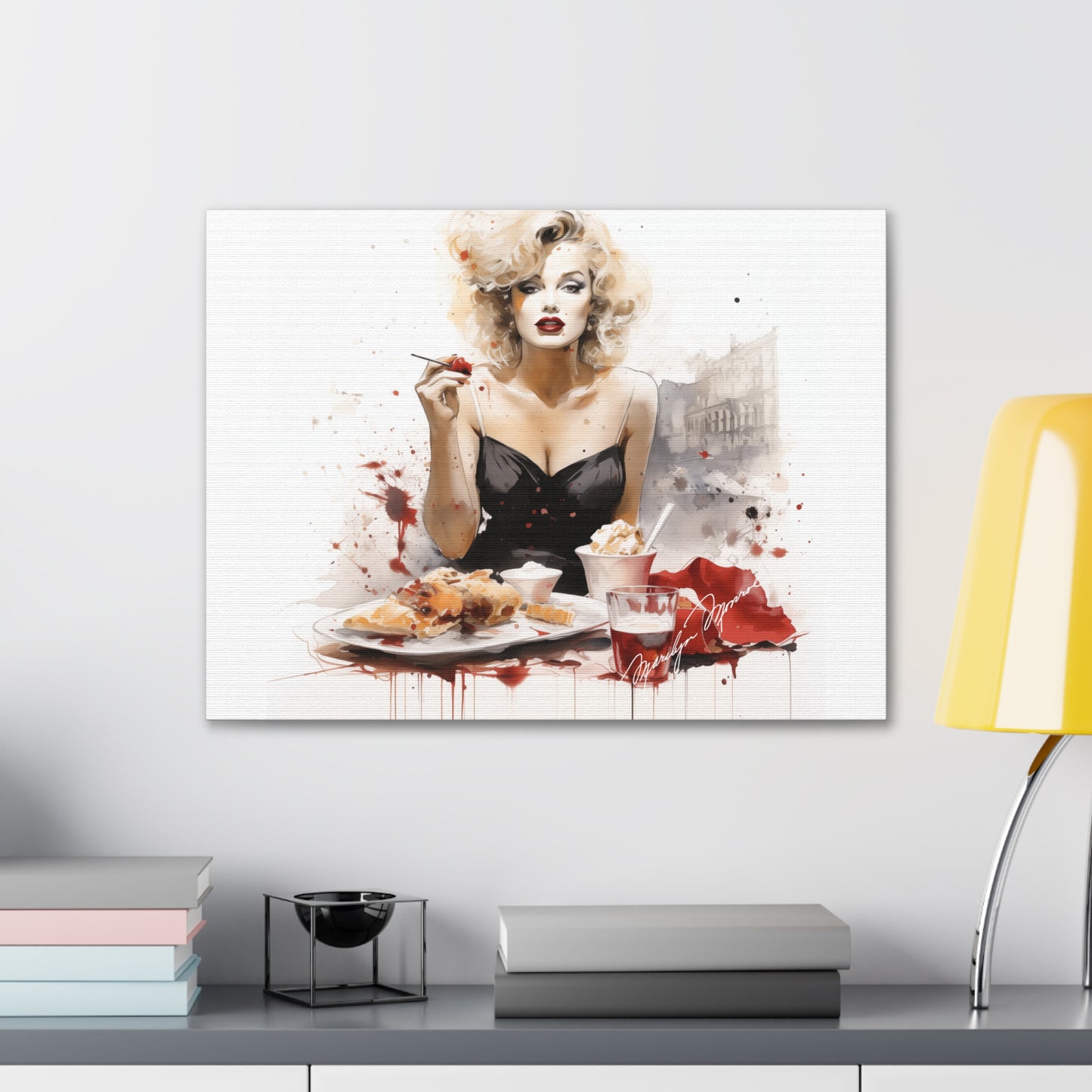Canvas Wall Art, Gallery Wrapped Pop Art, Celebrity Wall Art – Marilyn Monroe - Cafe