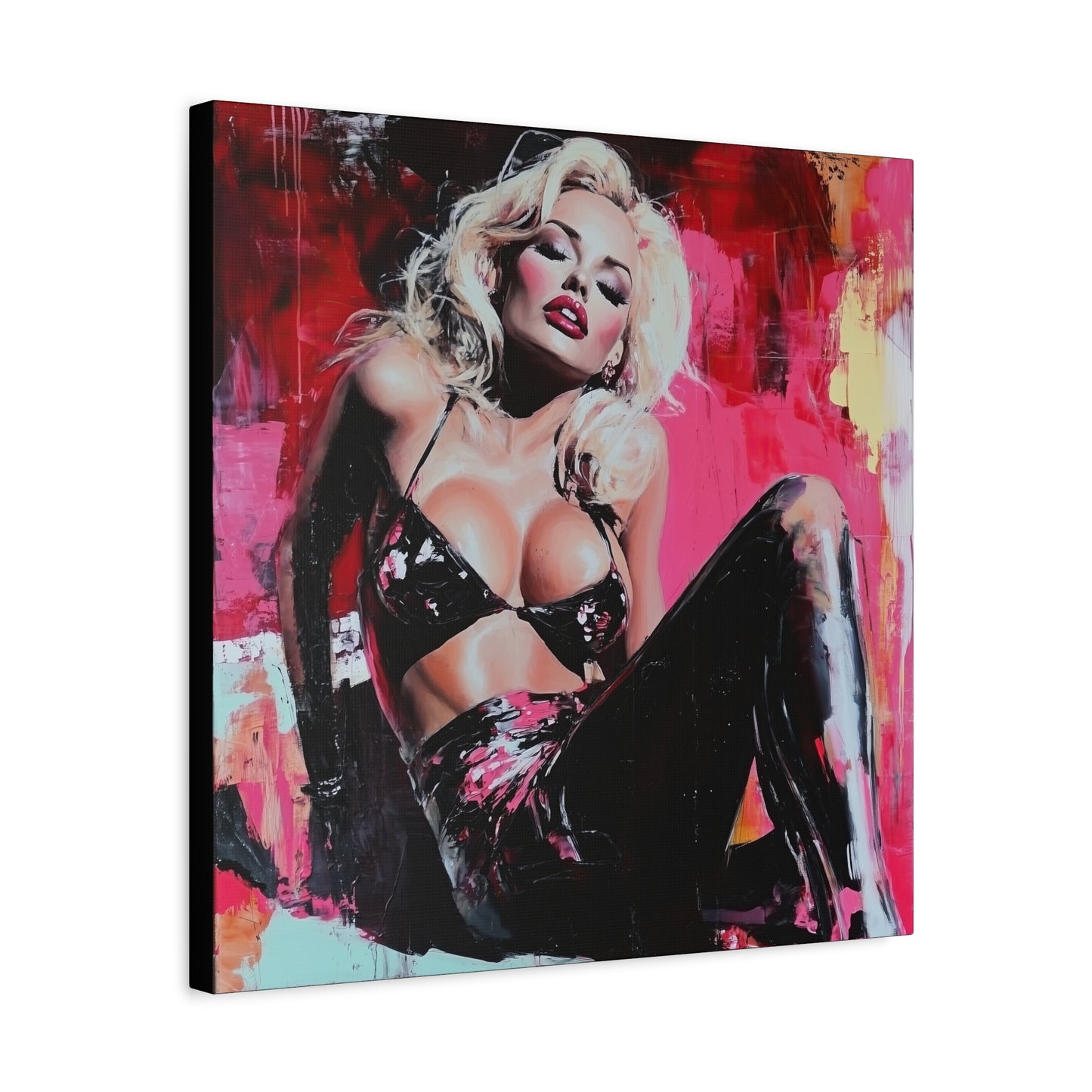 Gallery Wrapped Canvas, Guilt and Grit Adult Art Canvas, Erotic Pinup Art Canvas – Lila