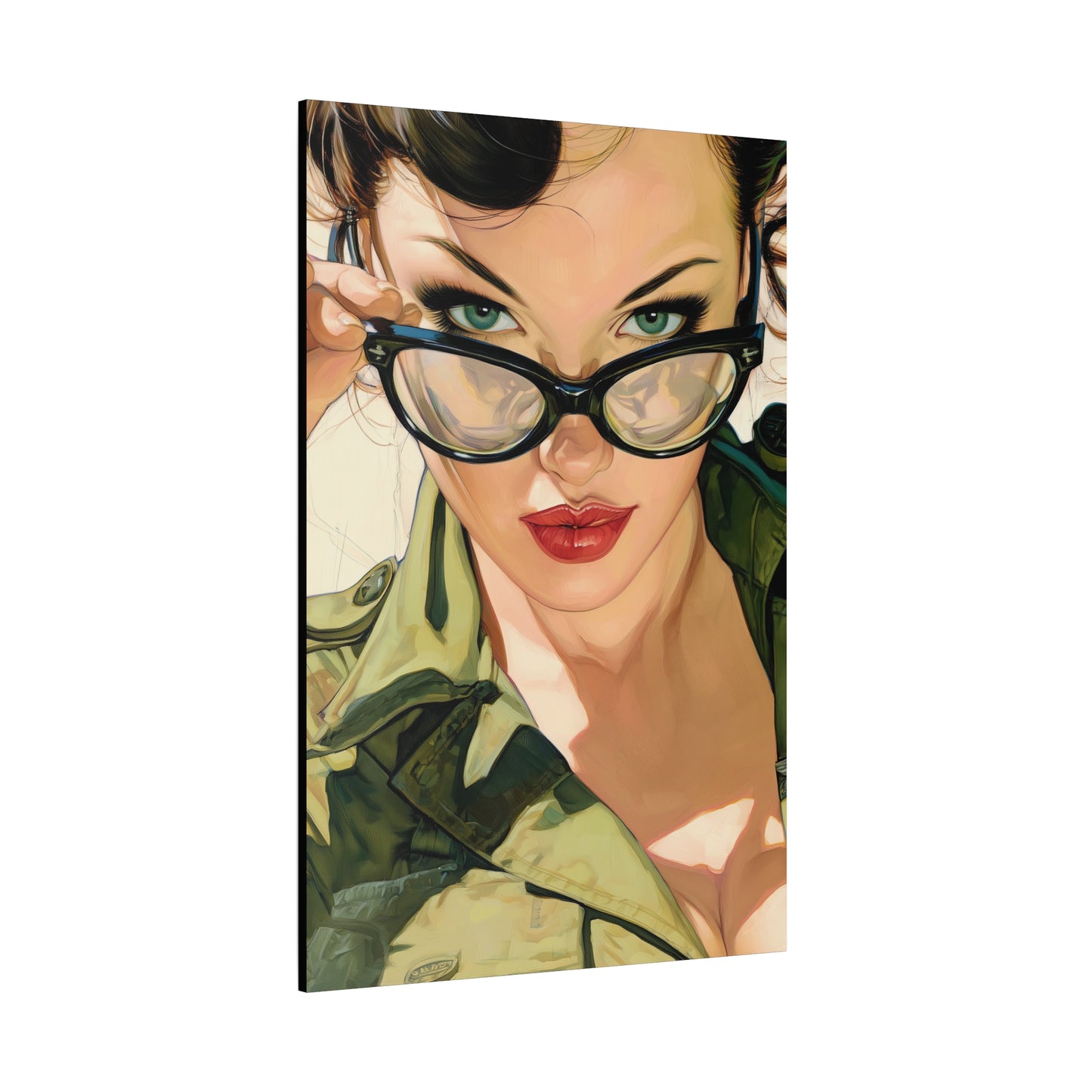 Gallery Wrapped Canvas, Liberty and Lace Art Canvas, Erotic Pinup Art Canvas – Tawney