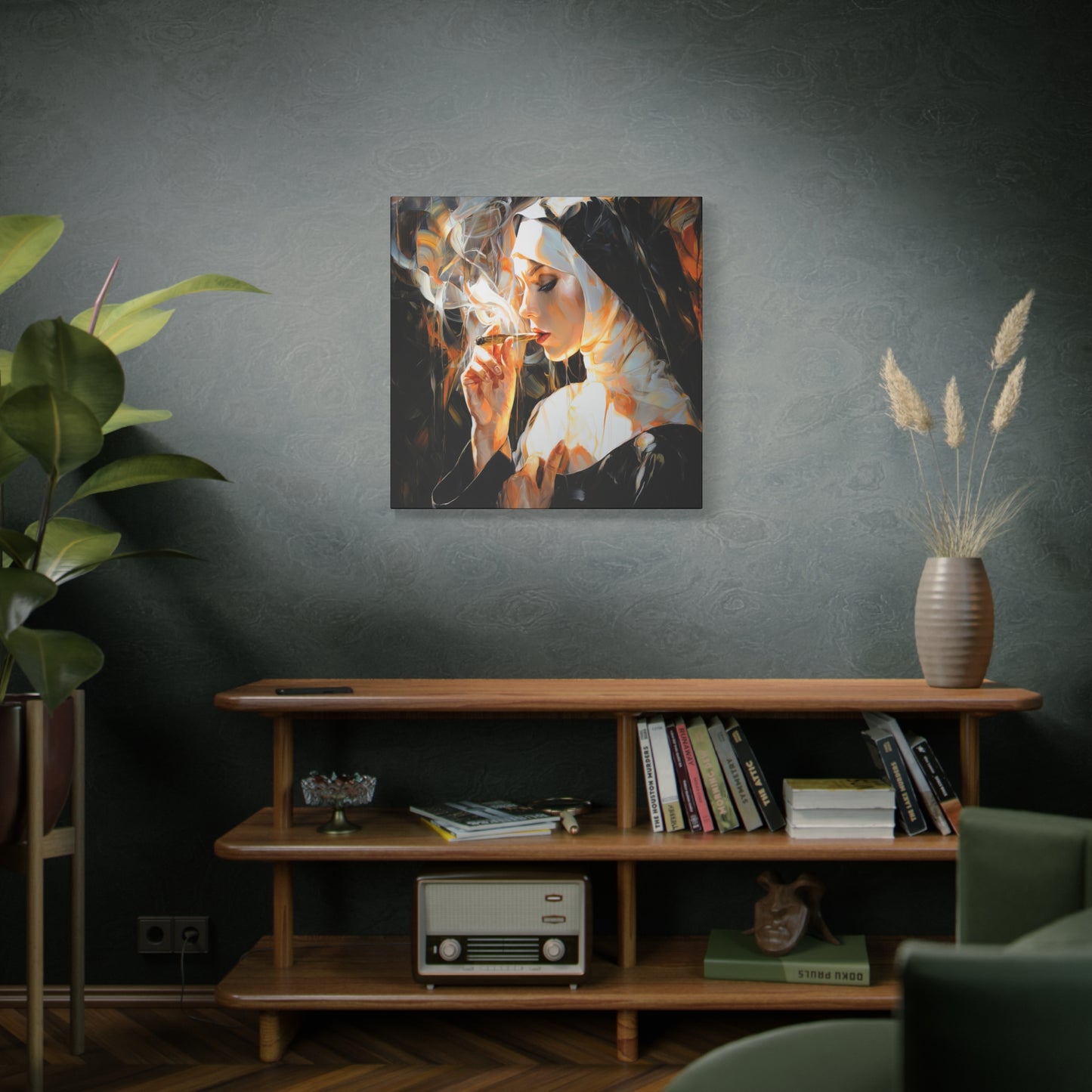 Gallery Wrapped Canvas, Habits and Heresy Art Canvas, Naughty Nuns Art Canvas – Sister Benedicta