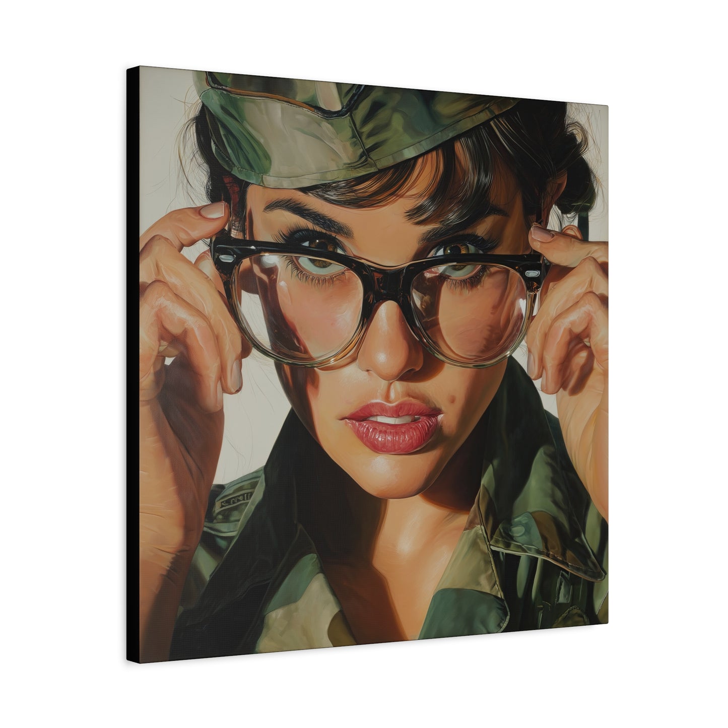 Gallery Wrapped Canvas, Liberty and Lace Art Canvas, Erotic Pinup Art Canvas – Erica