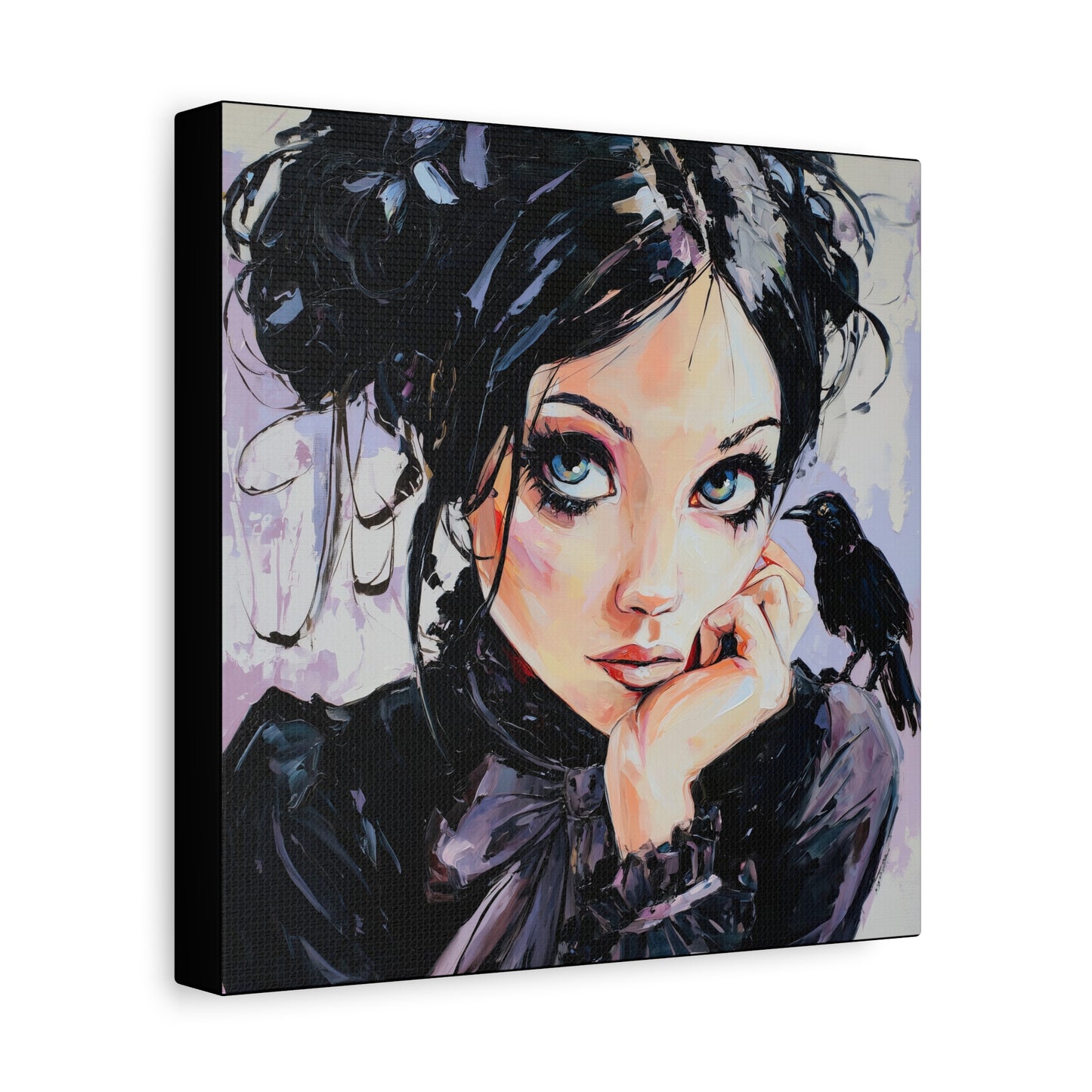 Gallery Wrapped Canvas, Myth and Bones Gothic Art Canvas, Dark Muse Canvas - Lark