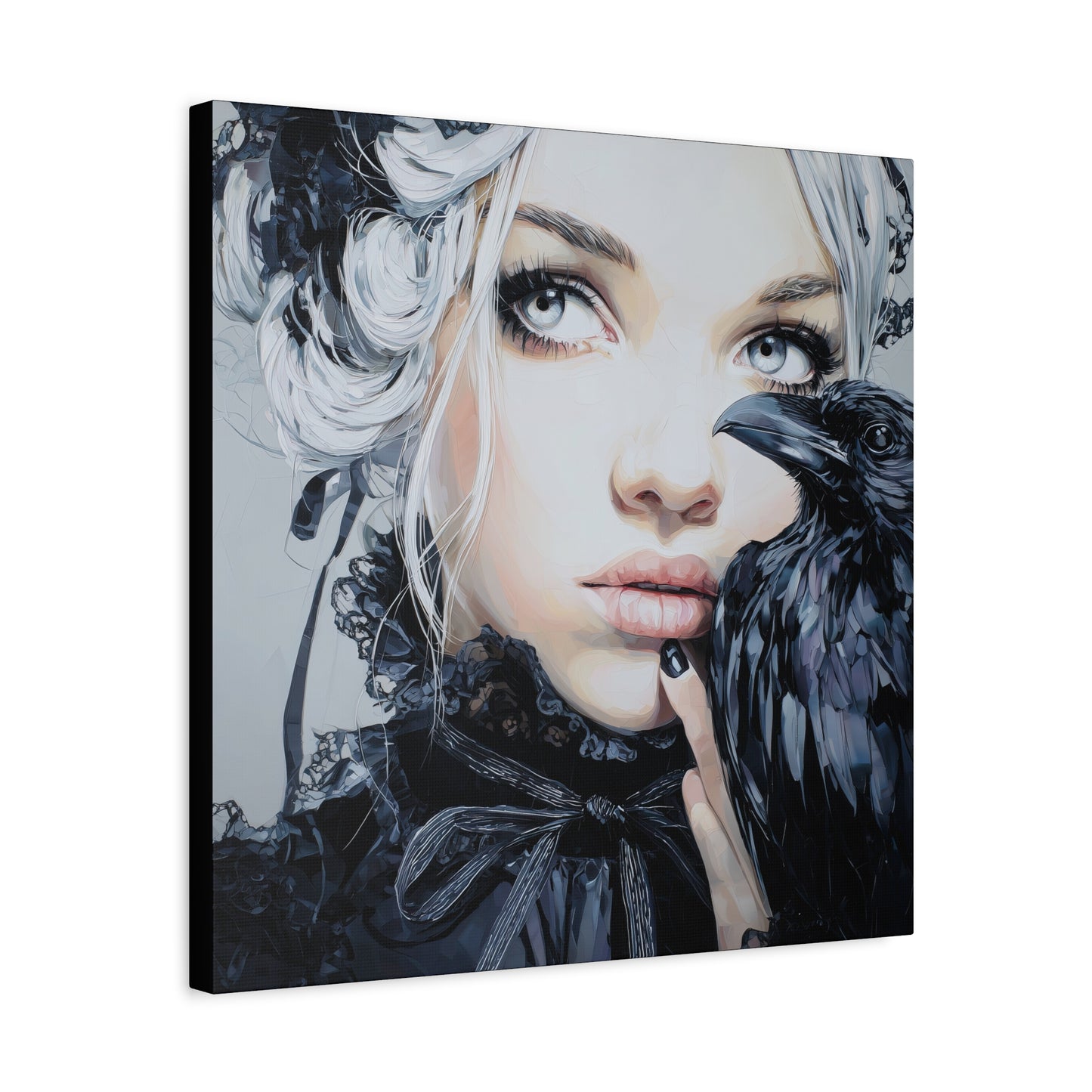 Gallery Wrapped Canvas, Myth and Bones Gothic Art Canvas, Dark Muse Canvas - Harlow