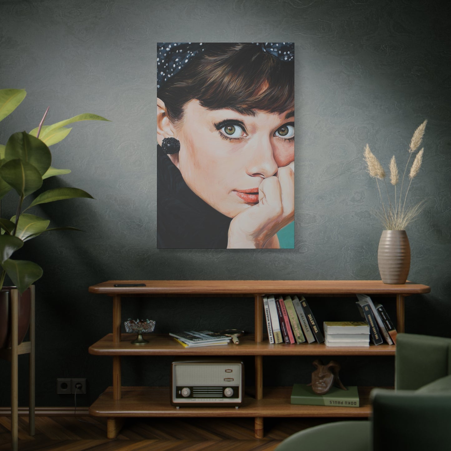 Gallery Wrapped Canvas, The Diva Project Art Canvas, Pinup Art Canvas – Audrey Hepburn - FOUR